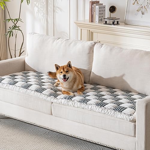 Funda de sofá para perros, lavable, protector de franela suave para perro, fundas antideslizantes para sofá para mascotas, protector de sofá para