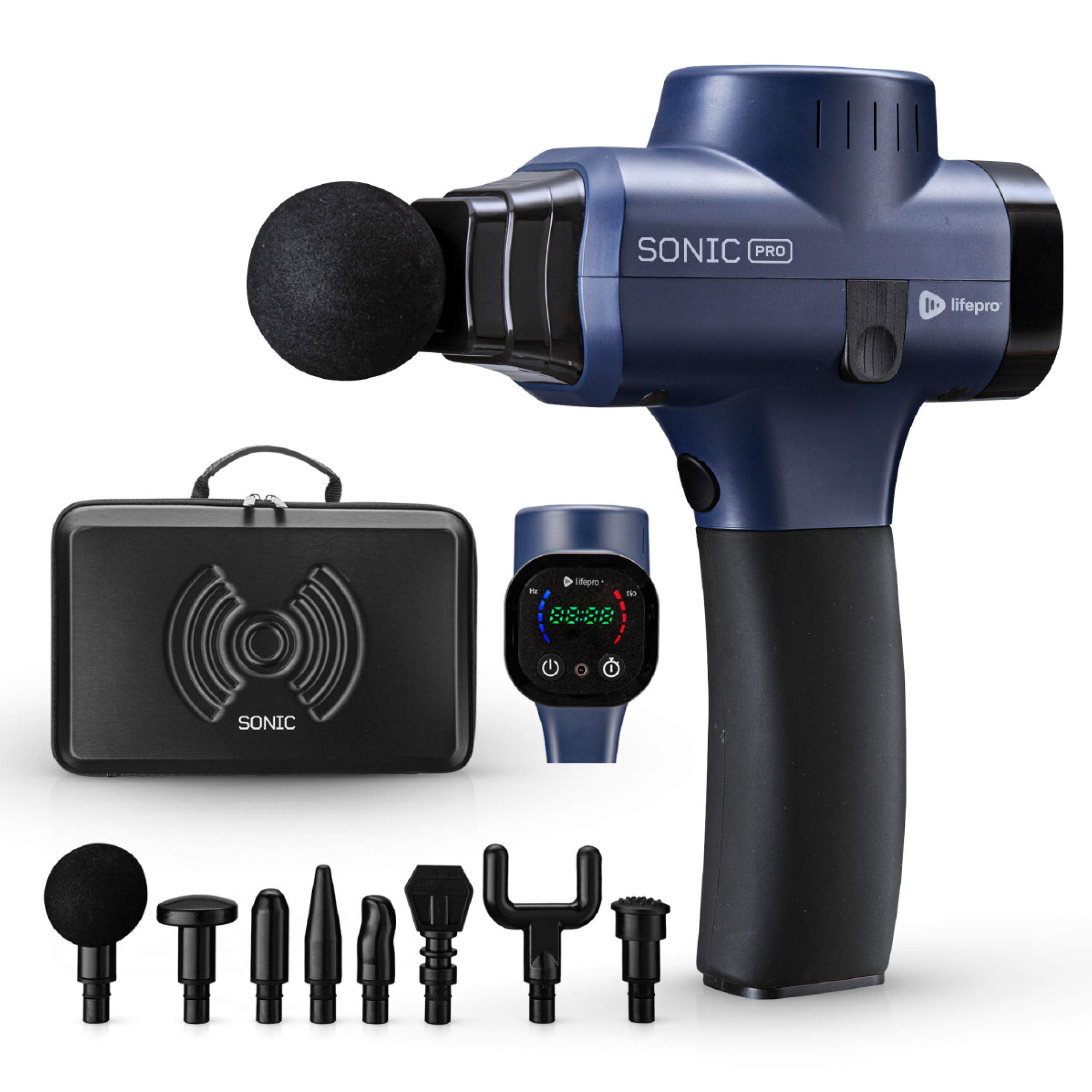 LifePro Sonic Pro Percussion Massage Gun Deep Tissue Percussive Back