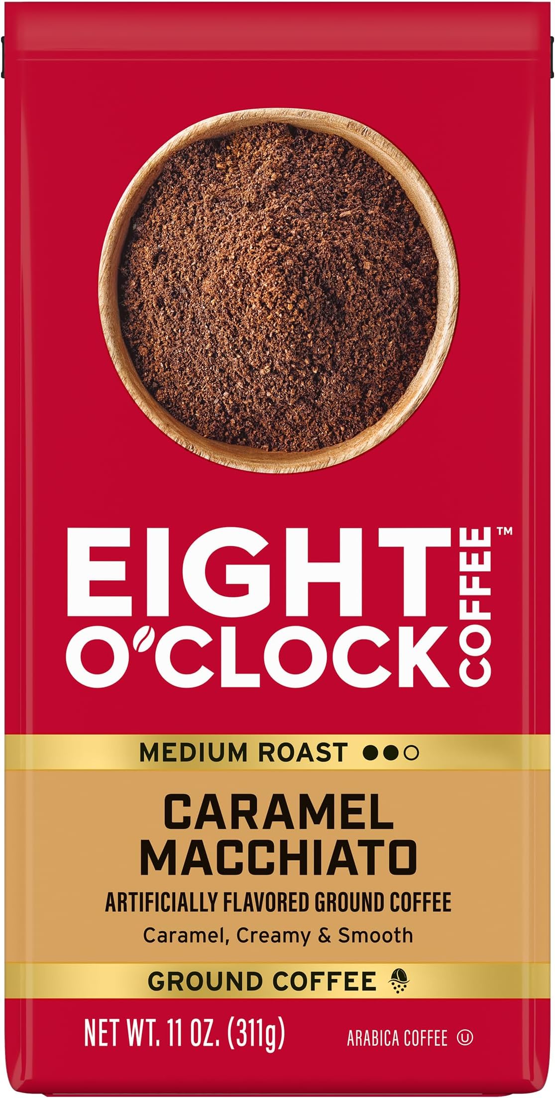Eight O'Clock Ground Coffee, Caramel Macchiato, 11 Ounce