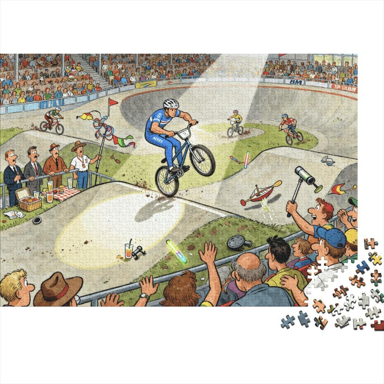 Cycling Race Wooden Jigsaw Puzzle Waterproof 1000 Piece Puzzles for Adults Colourful Home Decoration