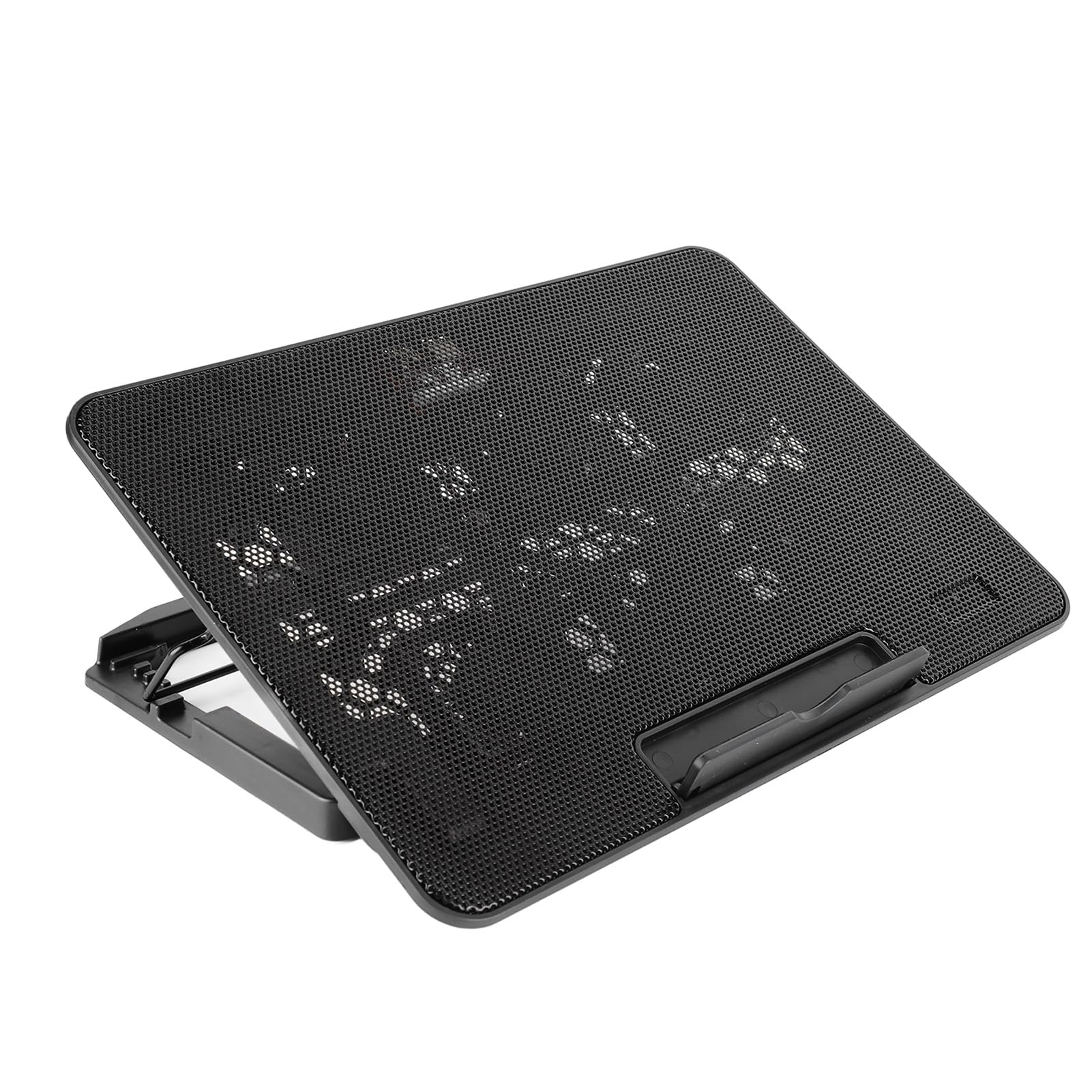 Laptop-Kühlpad mit 6 LED-Lüftern, leises Design, USB-betrieben, schneller Kühlständer für Büro und Heimgebrauch, Kunststoff, Schwarz, kompatibel mit 15,6-Zoll-Laptops und darunter