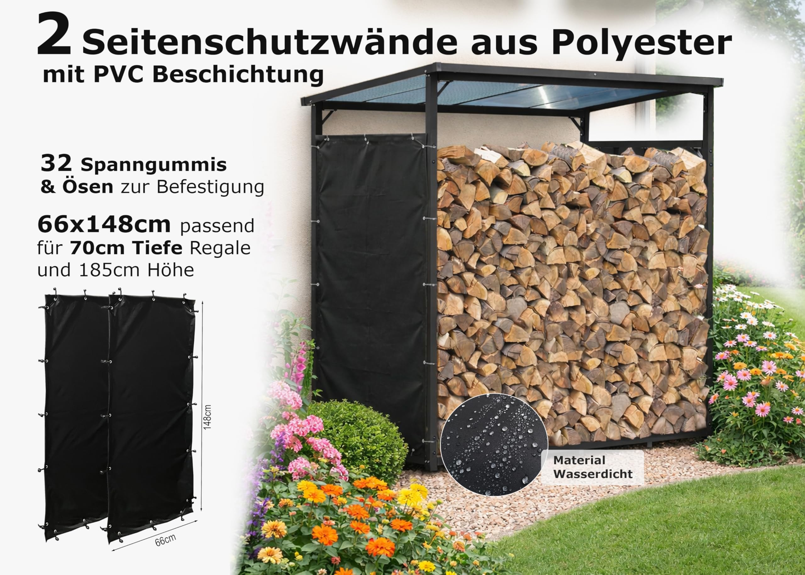 QUICK STAR Set di protezione dalle intemperie 66 x 148 cm 70 x 185 cm