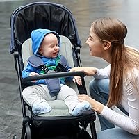 Vista 6 de Cojín de Cochecito de Bebé, Colchoneta Universal Transpirable para Cochecito, Cojín de Cochecito para Cochecitos 100% Algodón, 34x78cm, 1 Paquete