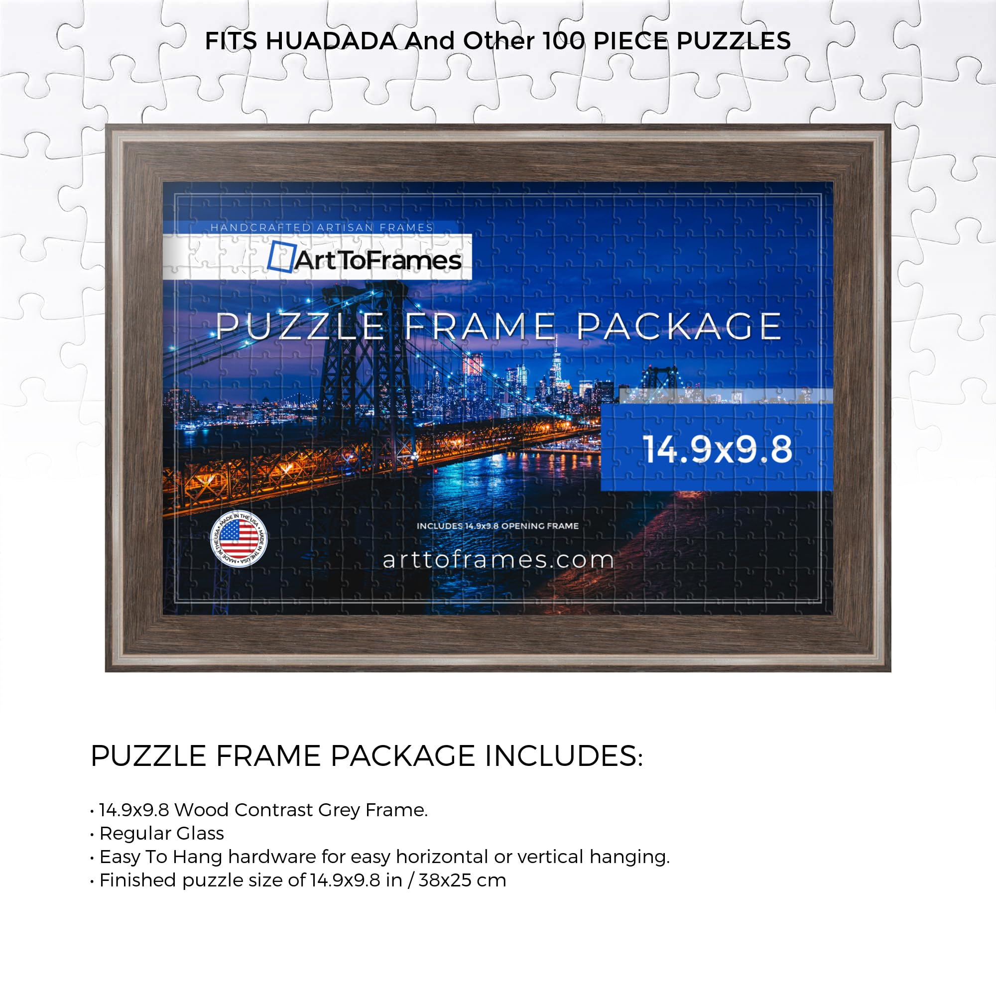 Amazon.com - ArtToFrames 14.9x9.8 INCH/38x25 CM Gray Frame for 100