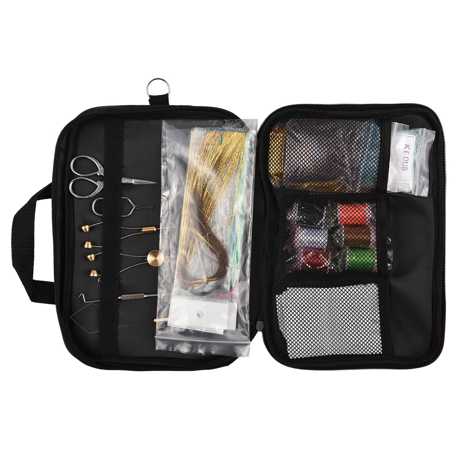 Kit di Strumenti e Materiali per Costruire Mosche per Principianti, Set di Esche da Pesca con Accessori da 150 Pezzi Mosche Attraenti Spigole e Trote
