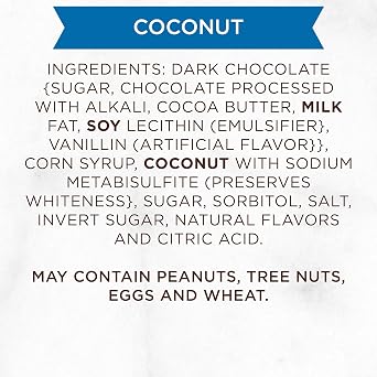Russell Stover Dark Chocolate Coconut - 0.5 oz (Pack of 36)