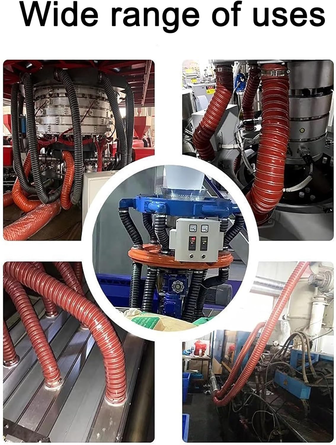 Flexible Silicone Duct Hose 51mm - Exhaust Fan Vent Pipe for Industrial Fumes & Heat Resistant Air Ducting - Durable Ventilation Solution for HVAC Systems