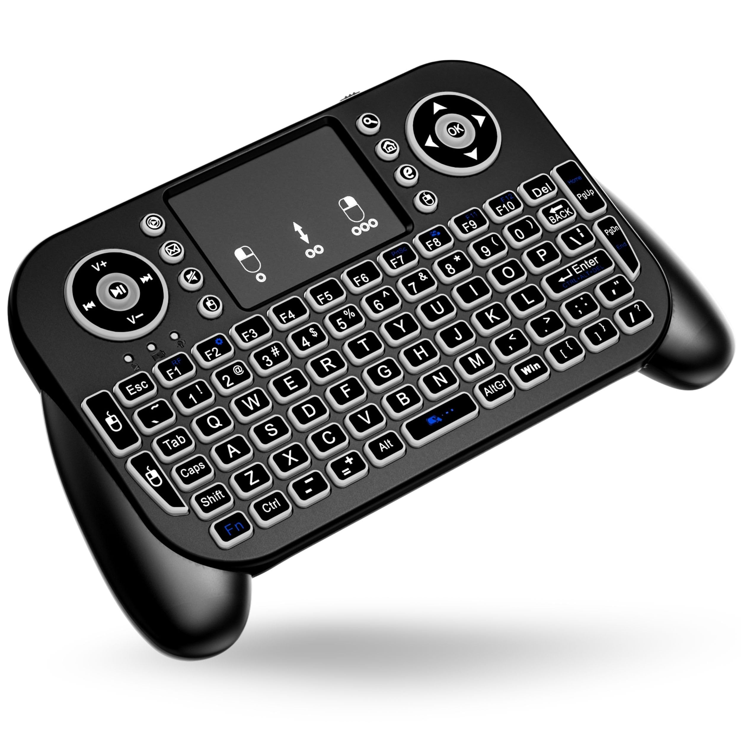 Bluetooth + 2.4GHz RF Wireless Mini Keyboard Remote Control Touchpad Mouse Combo for Android TV Box Apple Smart TV Fire Stick PC Computer Laptop