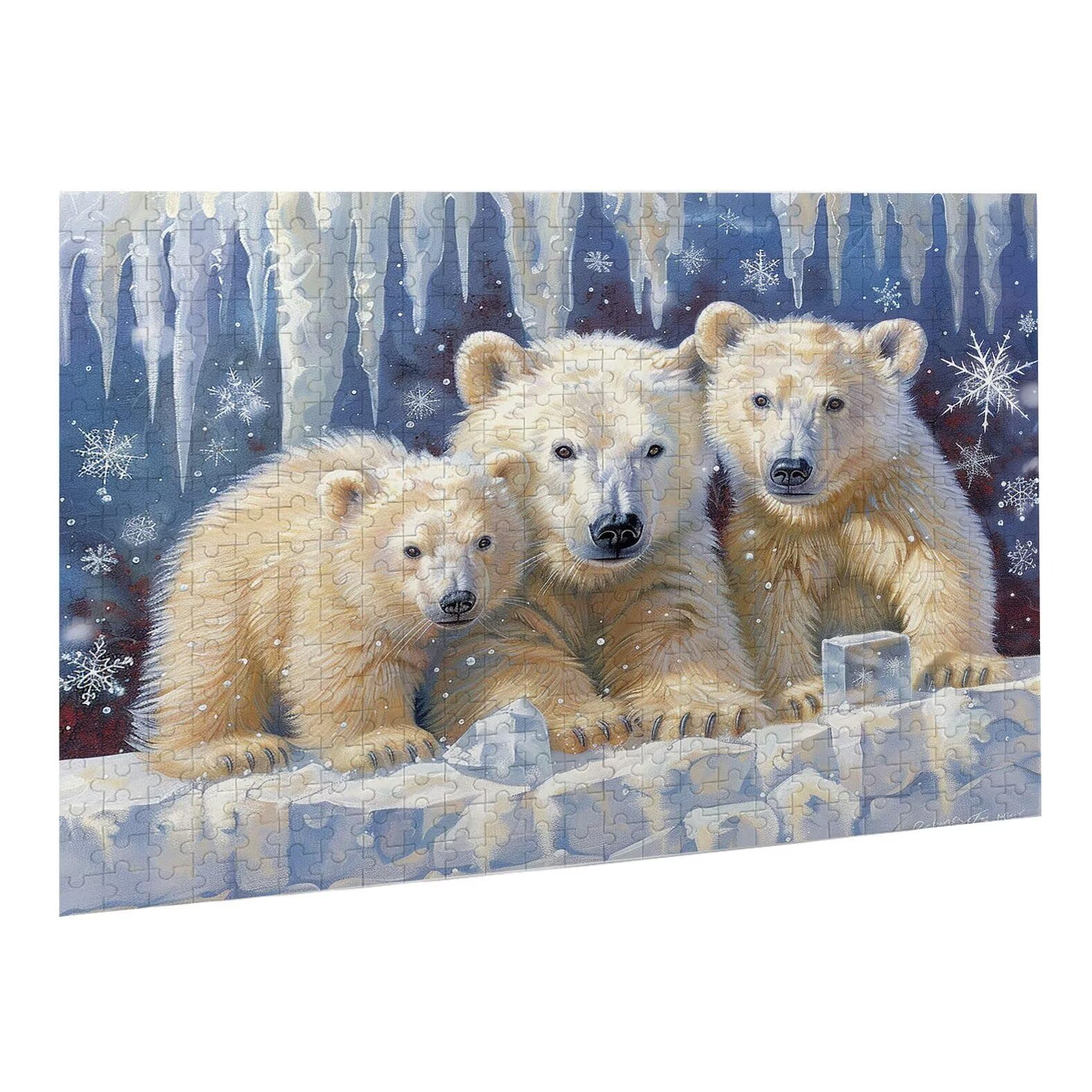 Puzzle dla dorosłych, 6000 sztuk, trudne drewniane puzzle, gra, gra logiczna, gra ręczna, dekoracja rodzinna, kreatywna rozrywka, prezent 105 x 179 cm biały niedźwiedź zwierzę K0F149