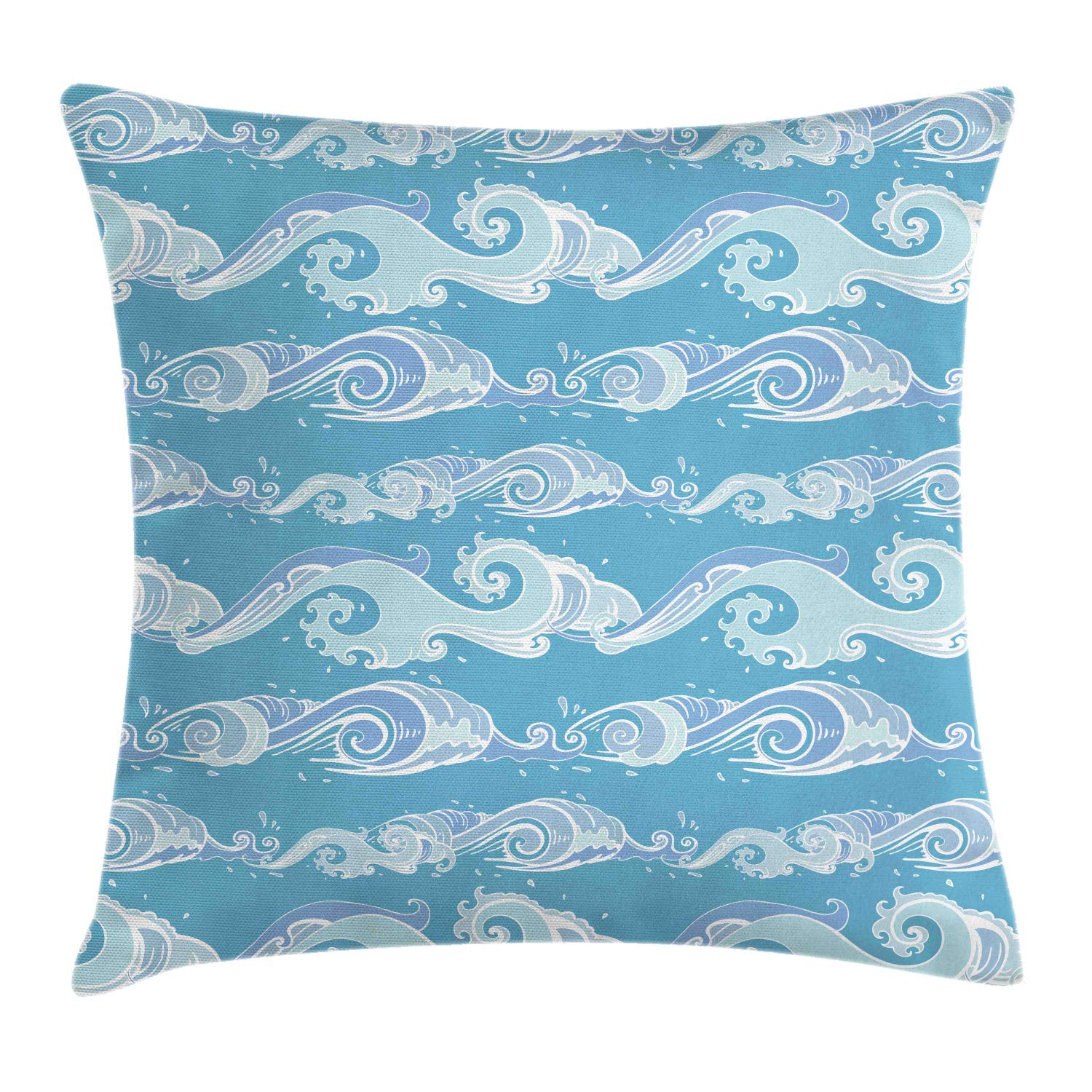 ABAKUHAUS Federa Cuscino Nautica 40x40 Cm - Barca A Vela Sul Mare, Copricuscino Quadrato Con Cerniera, Idrorepellente, Lavabile, Per Divano E Esterno