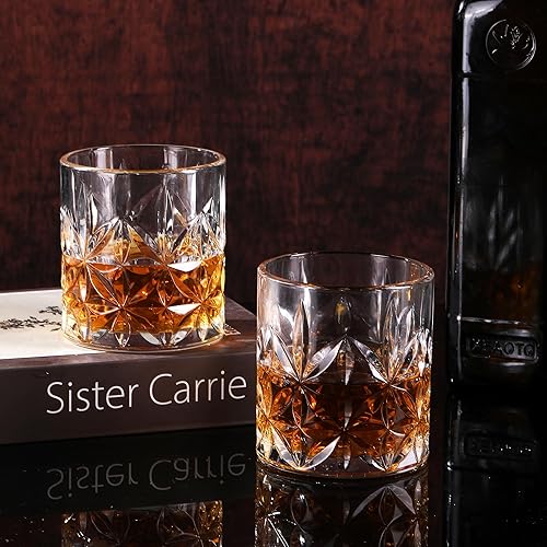 Miniatura 6 de Juego de 6 vasos de whisky de 12 onzas, vasos de whisky antiguos, regalo para cócteles escoceses, ron, coñac, vodka, licor, vasos de rocas, regalo