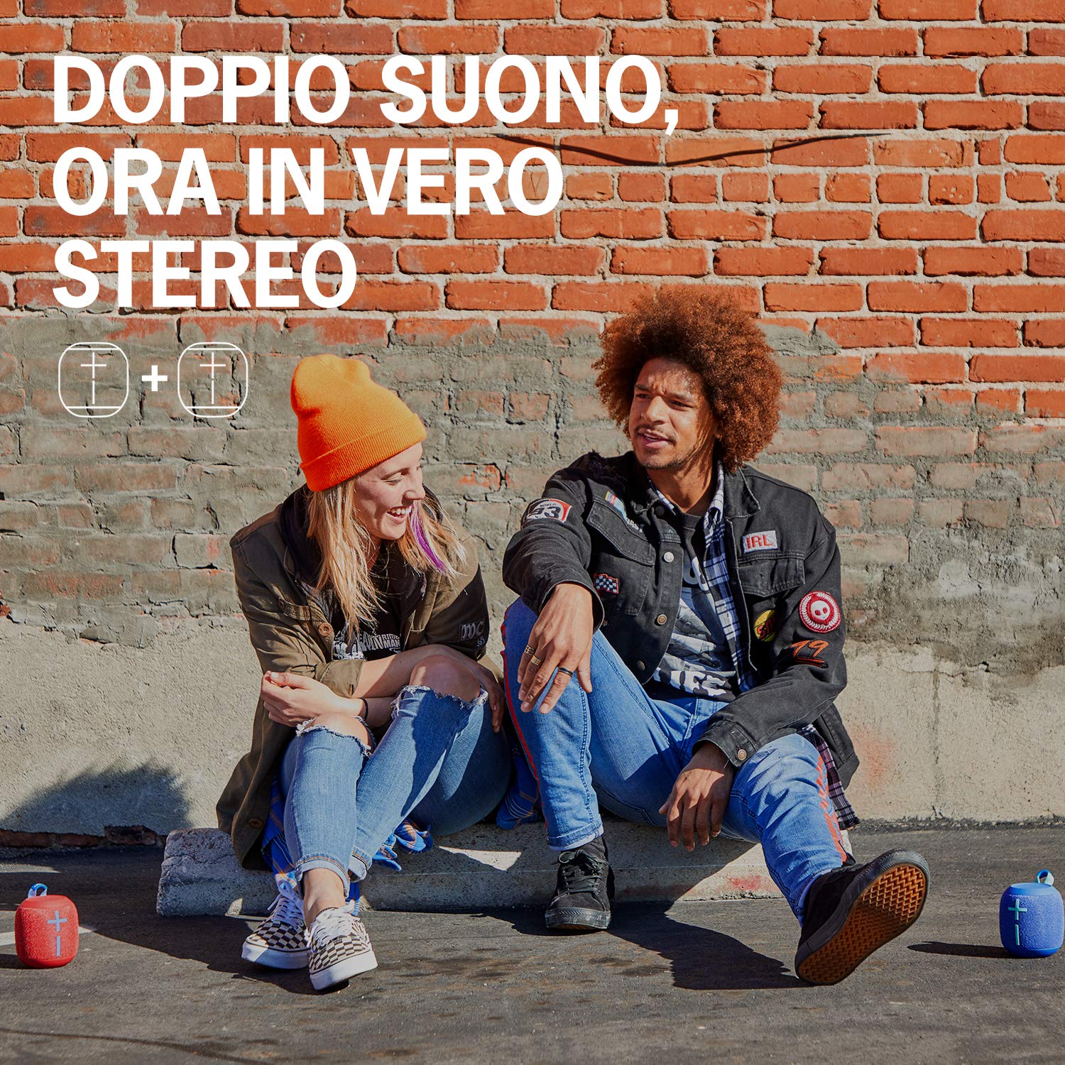 Ultimate Ears Wonderboom 2 Altoparlanti Bluetooth Wireless Portatili, Suono 360°, Bassi Potenti, Outdoor Boost, Impermeabile, Accoppia 2 Speaker per True Stereo, Batteria 13 ore, Blu
