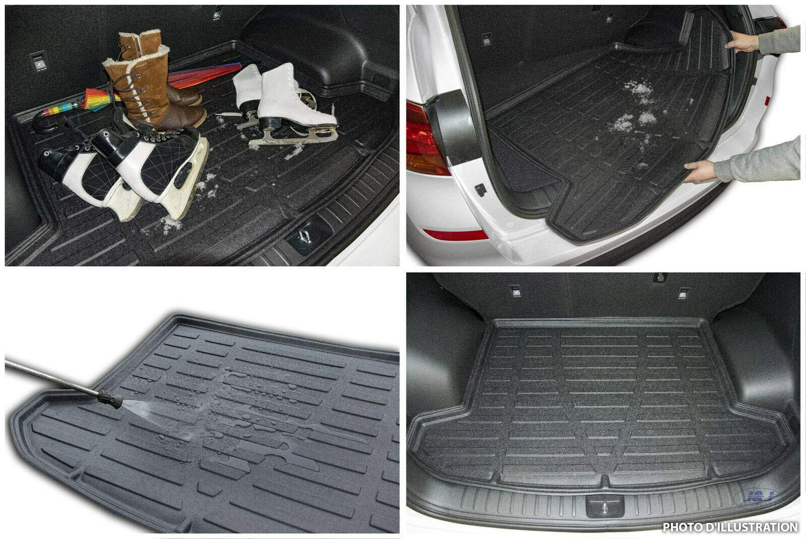 Tapis De Coffre Caoutchouc Premium BMW X2 F39 Depuis 2018 – Bord Haut, Antidérapant, Toutes Saisons