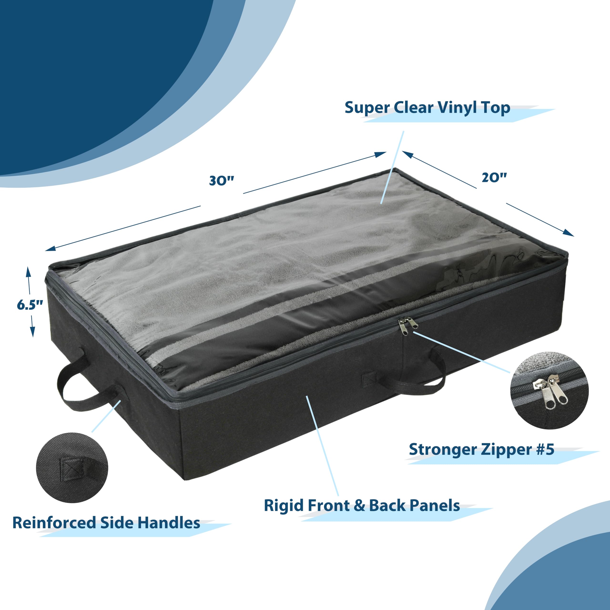 Fixwal Lot De 2 Sacs De Rangement Sous Lit 60x42x15cm : La Solution Maligne Pour Gagner De La Place !