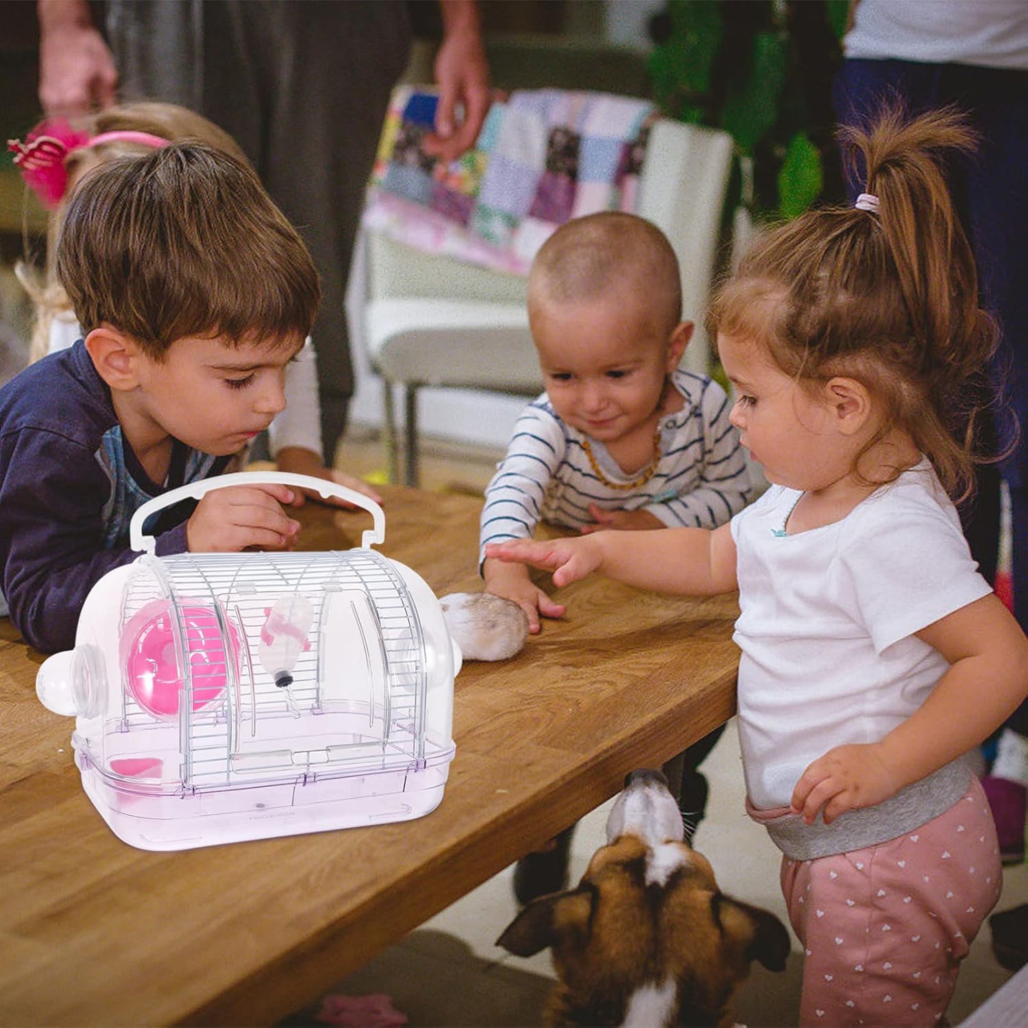 BESPORTBLE 1pc Hamster Carrier Portable Travel Cage for Animals Like Hamsters Gerbils Guinea Pigs and Easy to Carry Comfortable and Secure