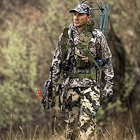 Vista 4 de Arnés de soporte para árboles, arnés ergonómico de seguridad de cazador de camuflaje, correas de transporte para mochila de soporte de árbol