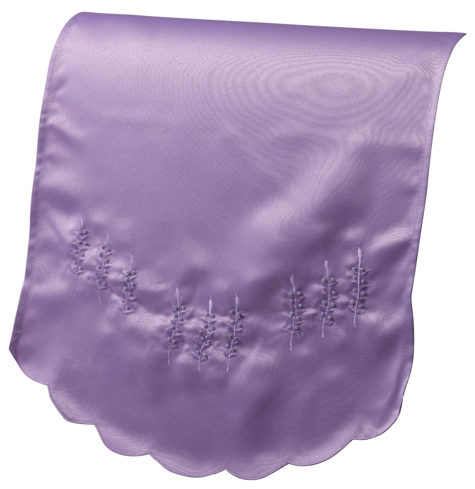 Classic Home Store Traditional Fern Chair Back Embroidered Floral Antimacassar Sofa Settee Furniture Protector (Lilac)