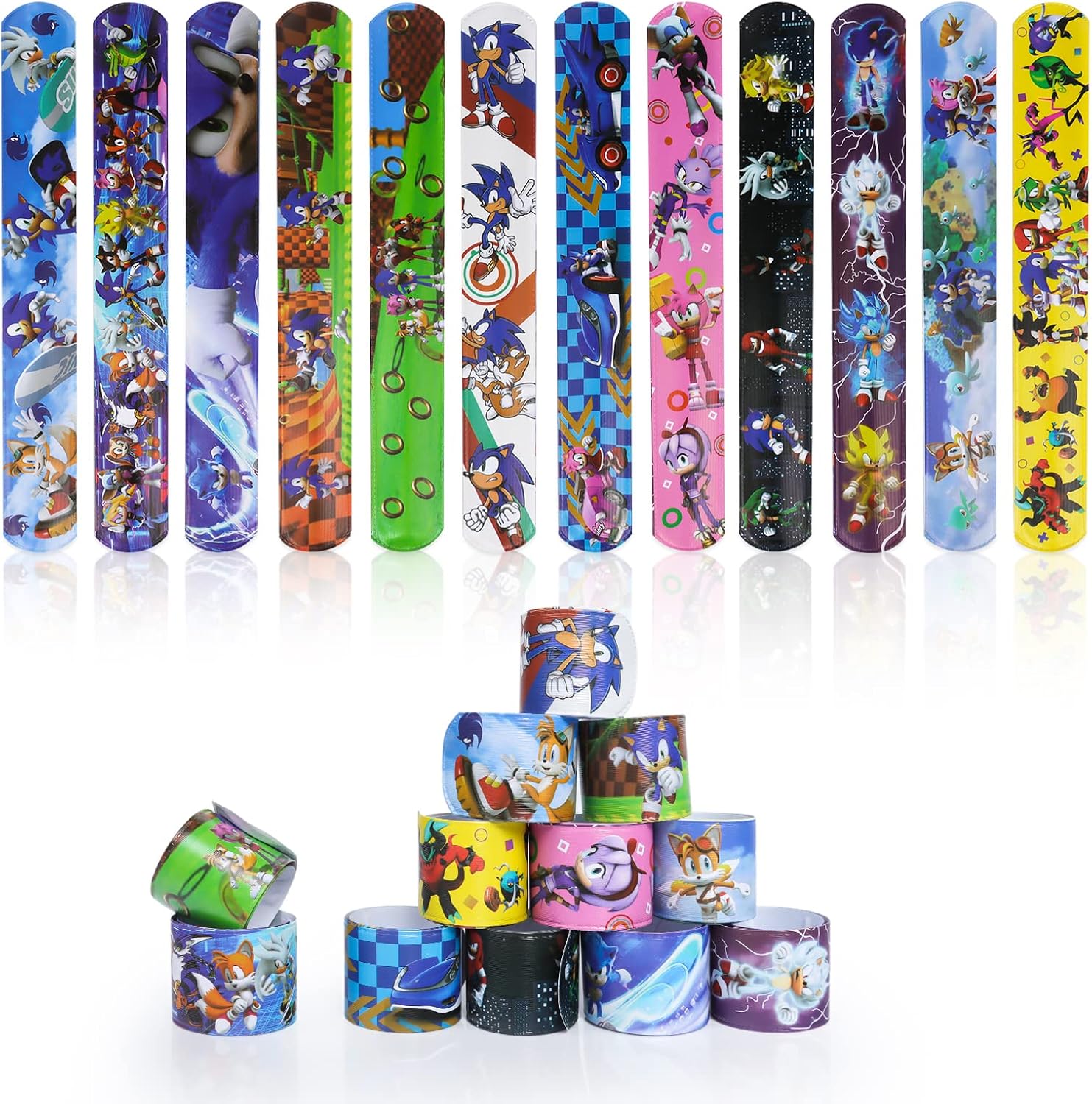 Gxhong Sonic Bracelets Enfants Snap Band,Clap Bracelets Slap Bracelets