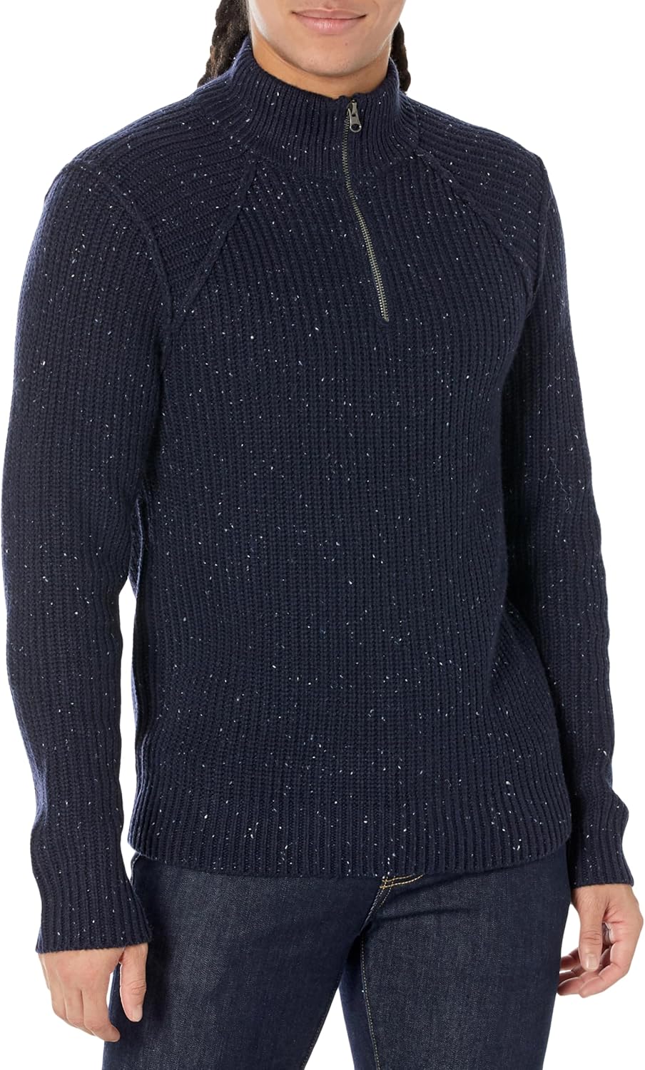 Lucky Brand Men's Men's Tweed Mock Zip