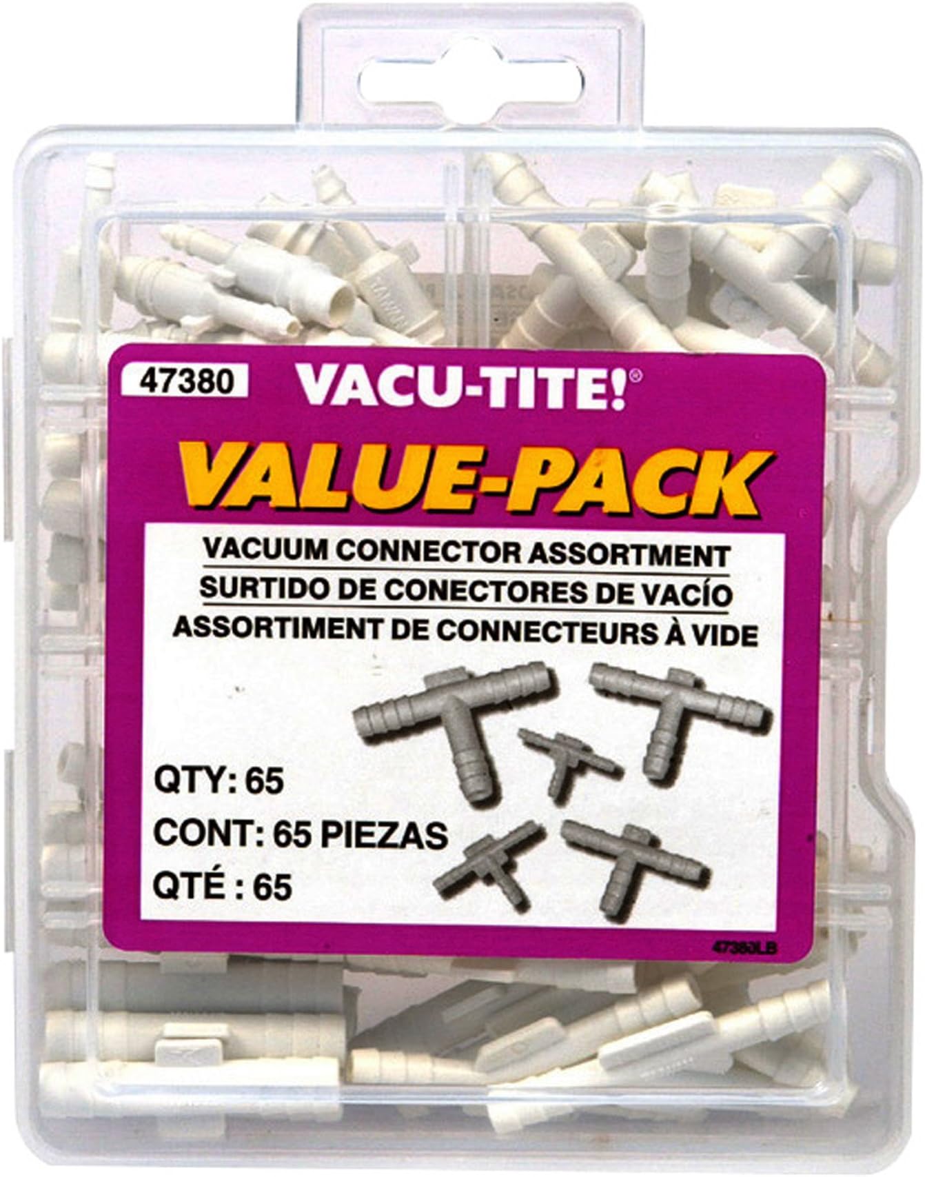 Dorman 47380 Vacuum Connector Assortment Value Pack, 65 Piece