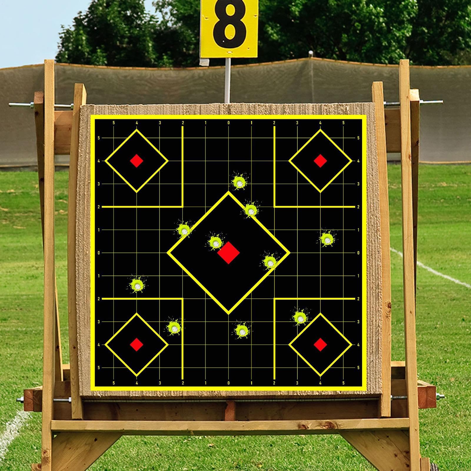 Dischi bersaglio di carta | Foglio di carta 30x30 cm - di gioco, per poligoni di tiro all'aperto area di allenamento al coperto giochi ricreativi