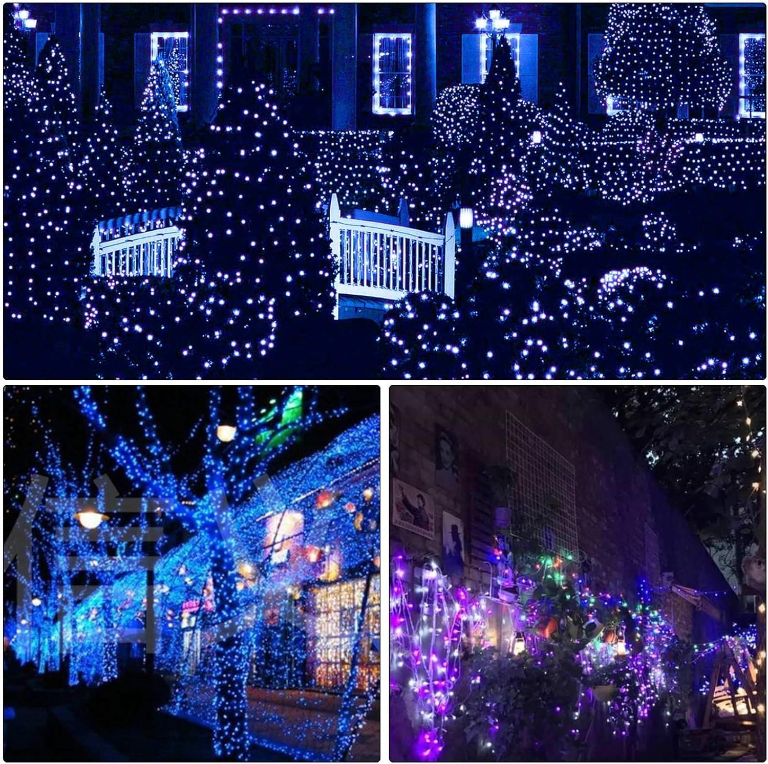 Blue String Lights, Christmas Tree Party Decor, 300 LED image 4