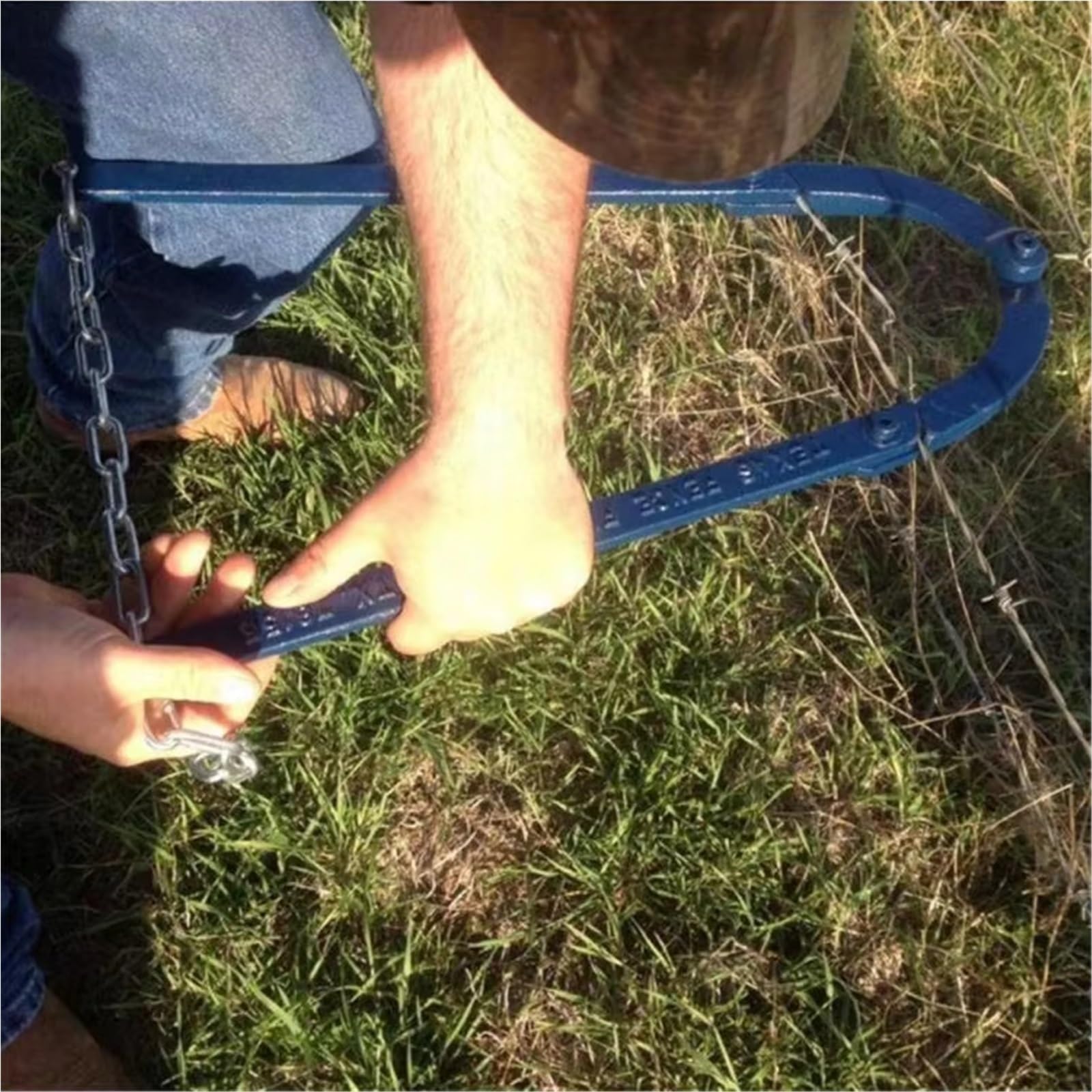 Herramienta de ensanchamiento de valla de eslabones de cadena, tensor de alambre de hierro para granja, valla de caballos, reparación de césped