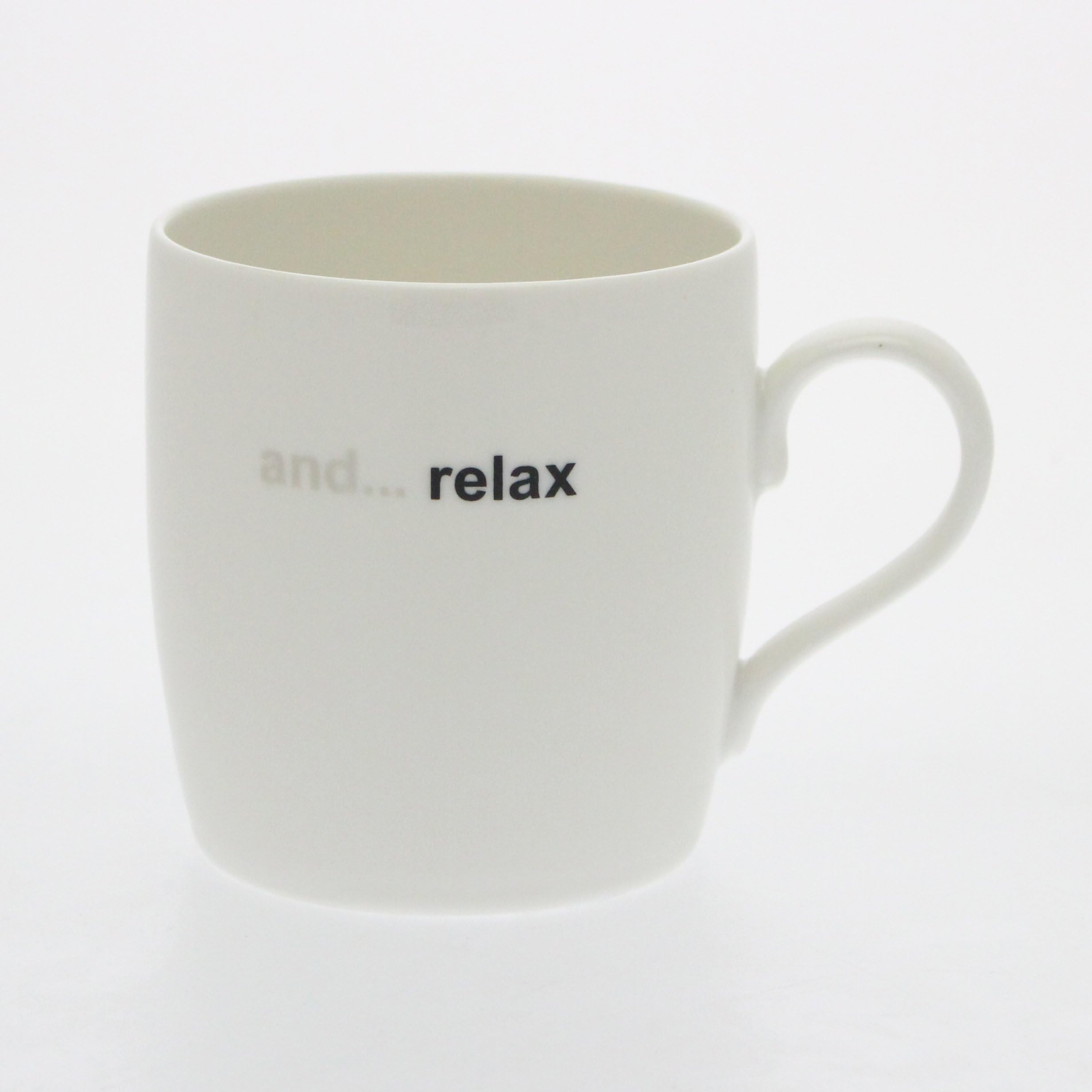 Little Dish Co - Fine Bone China Mug - 'and... relax'
