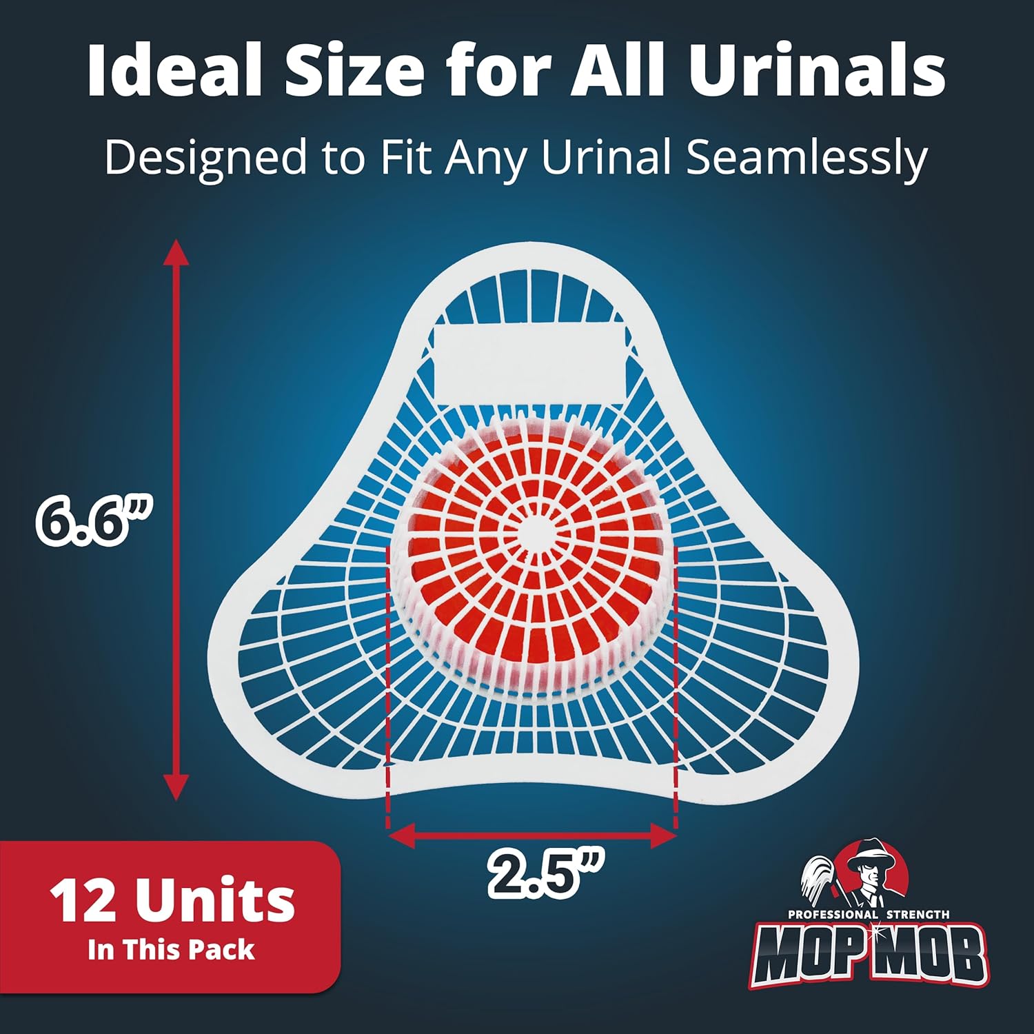 Cherry Red Urinal Screen with Non-Para Block