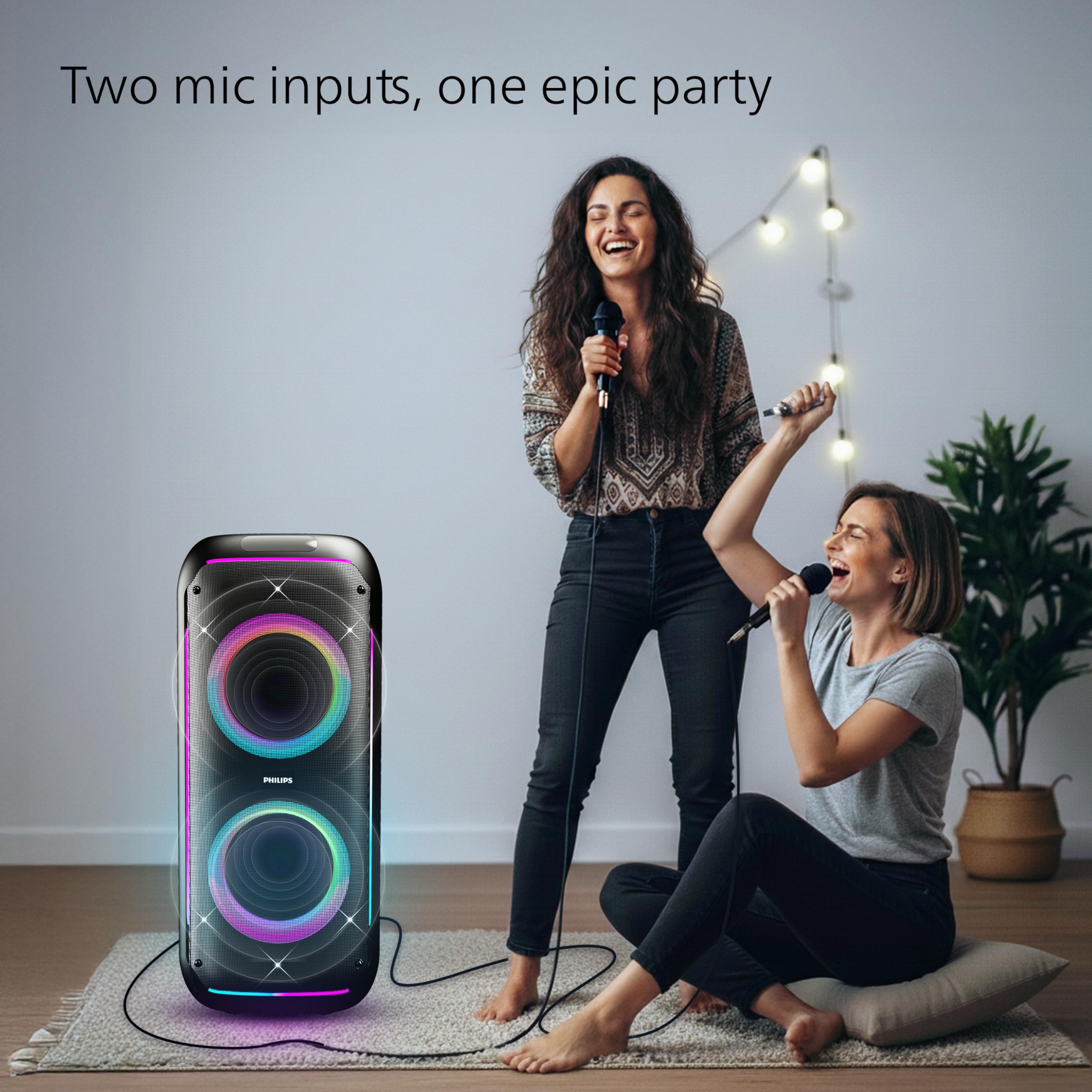 Philips 10W Max, IPX4 Splash Proof, BT 5.3, Passive radiator. Punchy bass, USB Type-C New