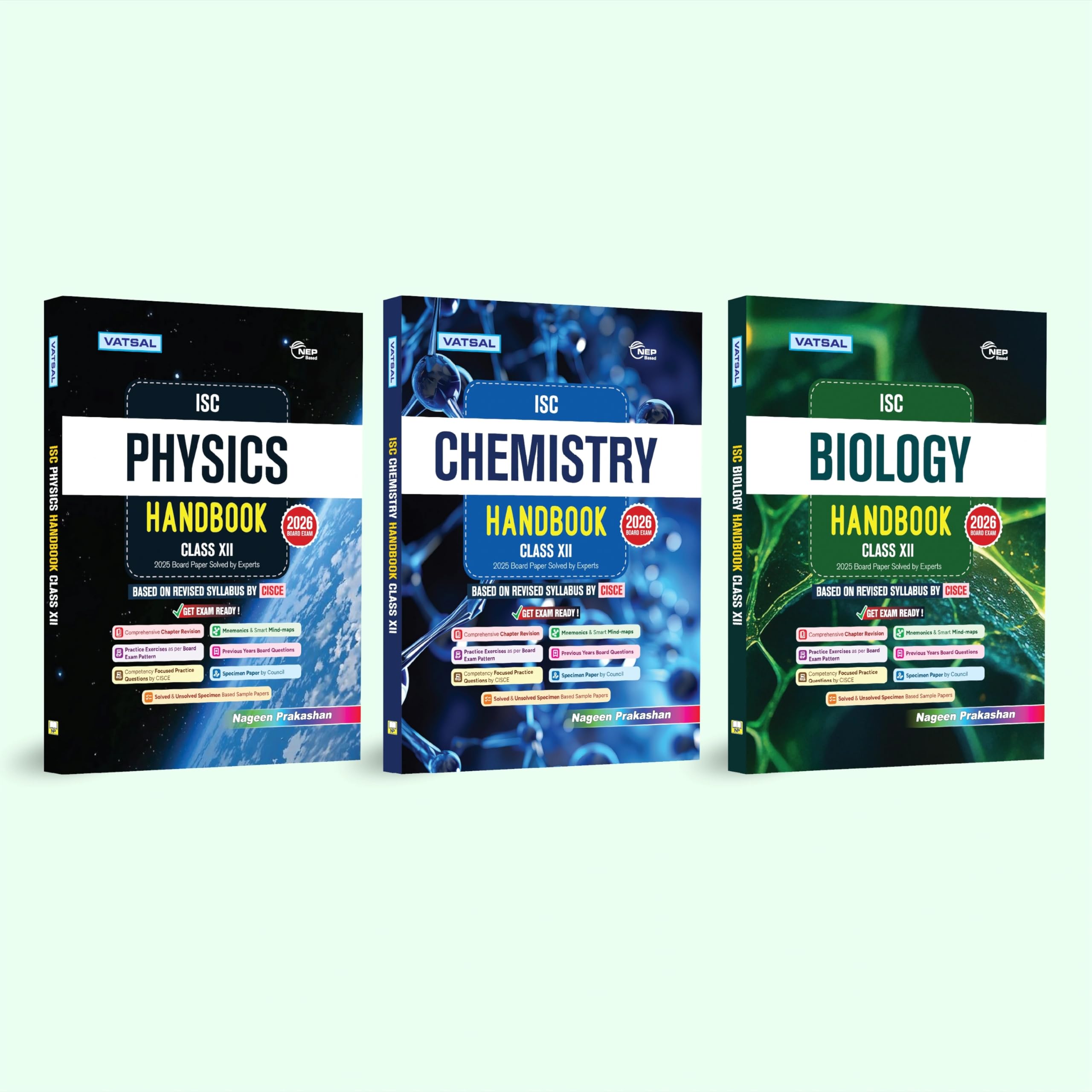 Vatsal ISC Handbooks Physics, Chemistry and Biology Class 12th For Board Exam 2026-27 (Set of 3 Combos Handbook PCB) - Nageen Prakashan - Dr. D. P. ... and Dr. D.K Jain, Ajay Kumar Bhattacharya