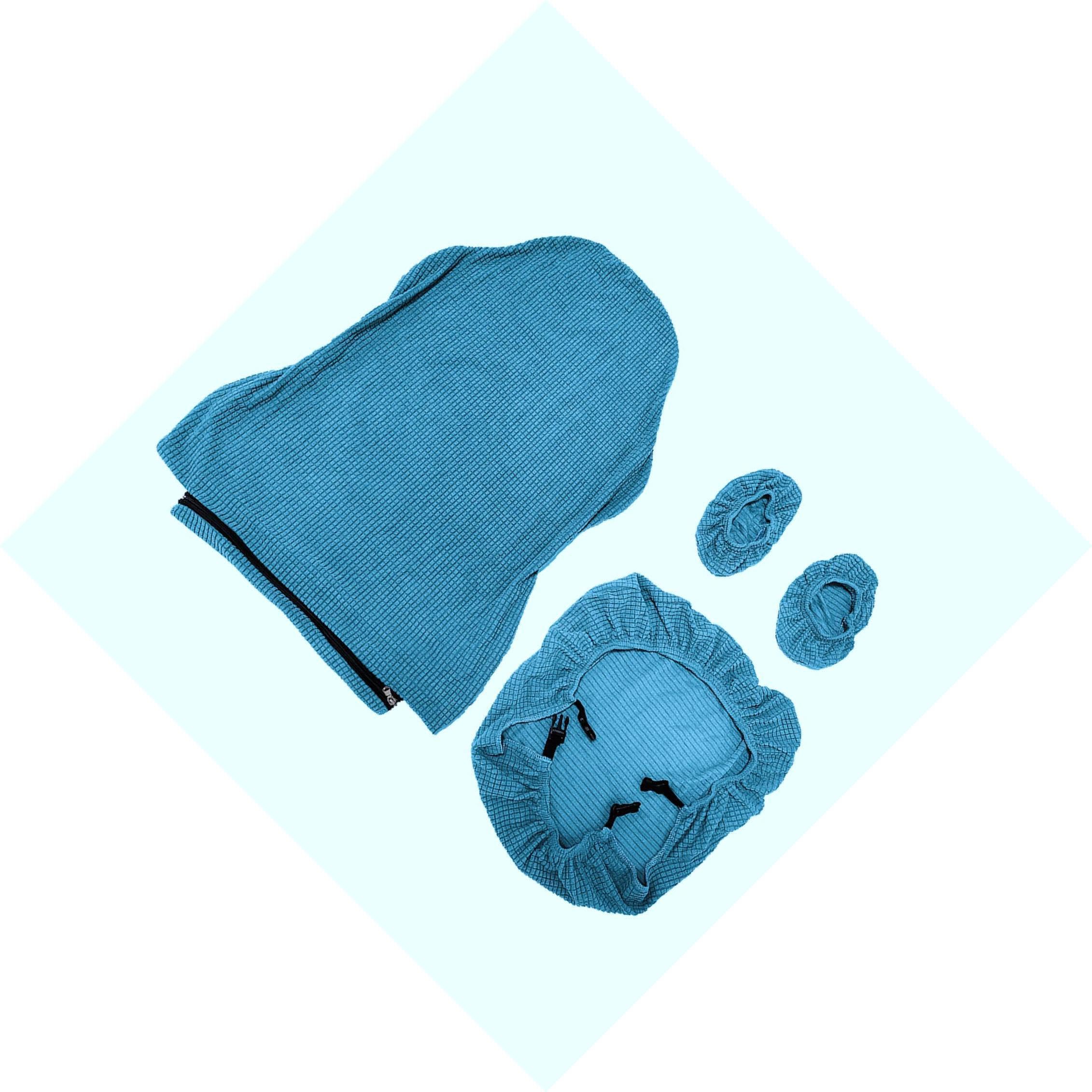 Mophrati Blue Polyester Gaming Chair Cover Removable Protector Seat Slipcover Stretch Swivel Stretchable Slipcover Washable Tear Etc,