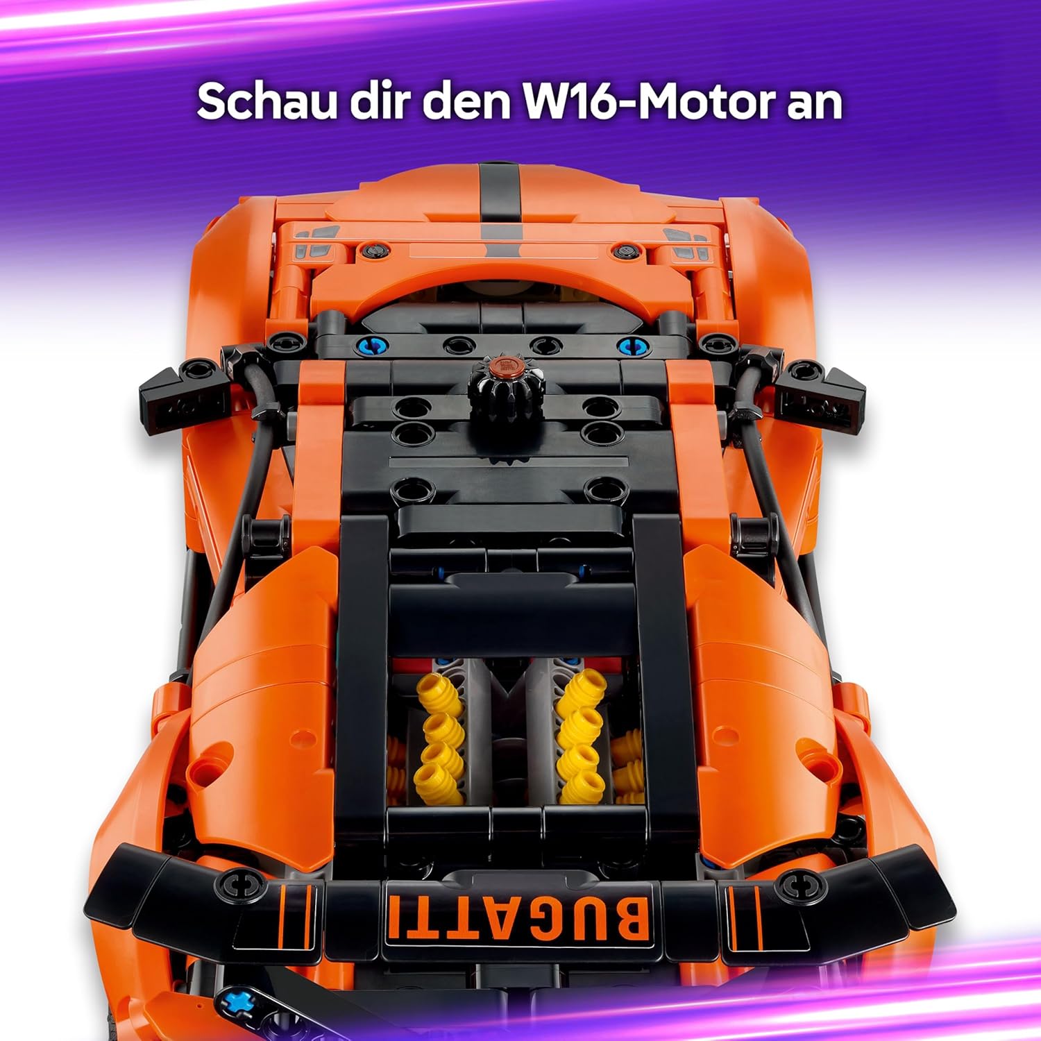LEGO Technic Bugatti Chiron Pur Sport - Modellauto Rennwagen-Bausatz – Vorschau 4
