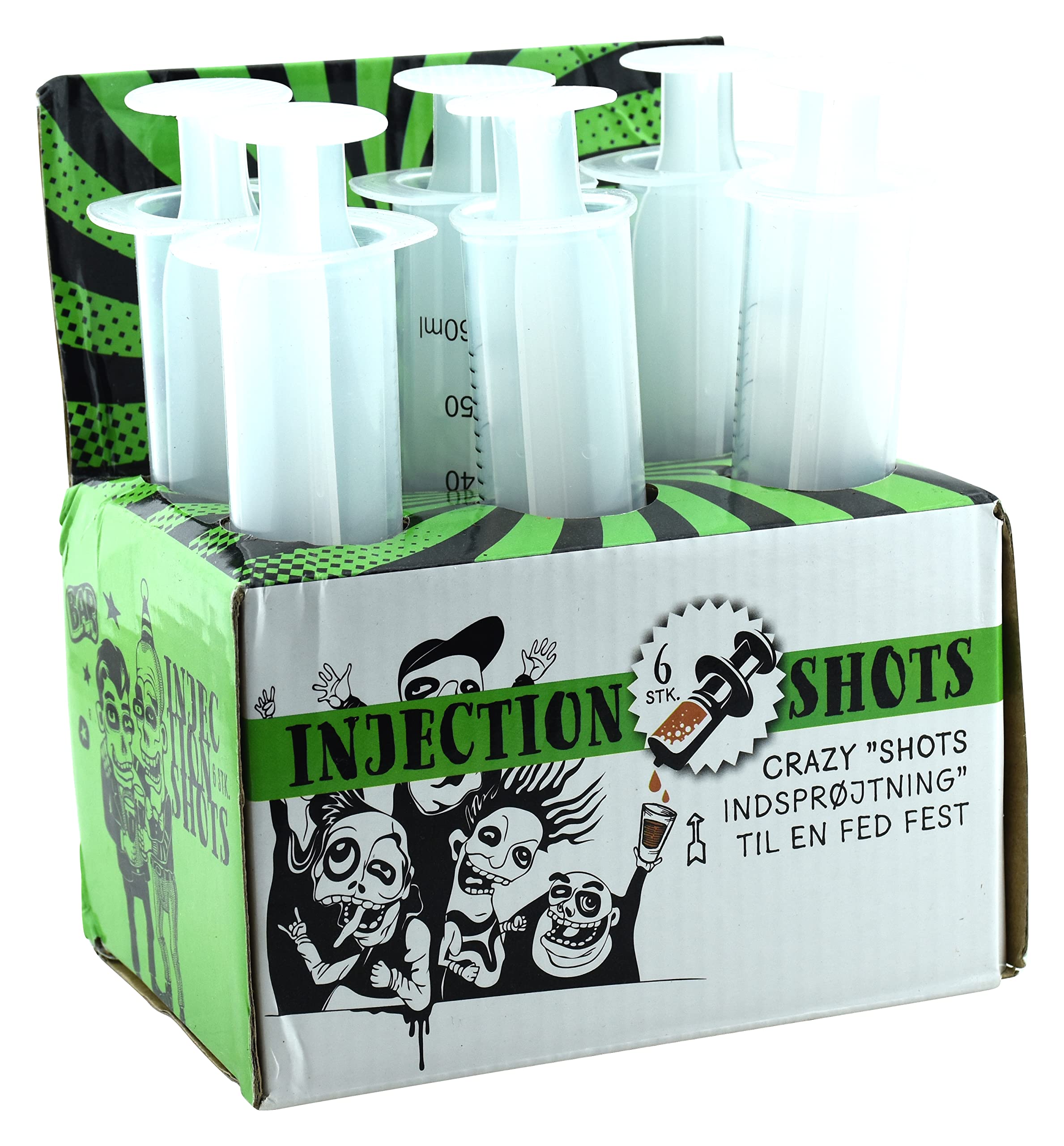 Jagmag® Party Shots, Shot Syringes, Injection Shots, Bottoms Up Drinking Shot Game Syringe, Party Bar Decoration, Drinking Shots Hen Night Bachelorette Party Accessory (Set of 6)