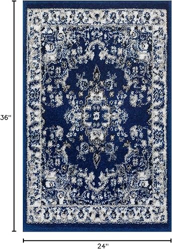 Miniatura 2 de Antep Rugs Alfombra oriental de 2 x 3 con medallón tradicional para interiores (beige crema, 2 pies x 3 pies)