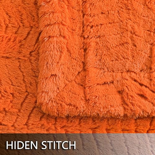 Vista 4 de YUSOKI Manta de lujo de piel sintética individual XL para cama individual XL, 2 capas, 5.2 libras, para todas las edades, decoración del hogar sin