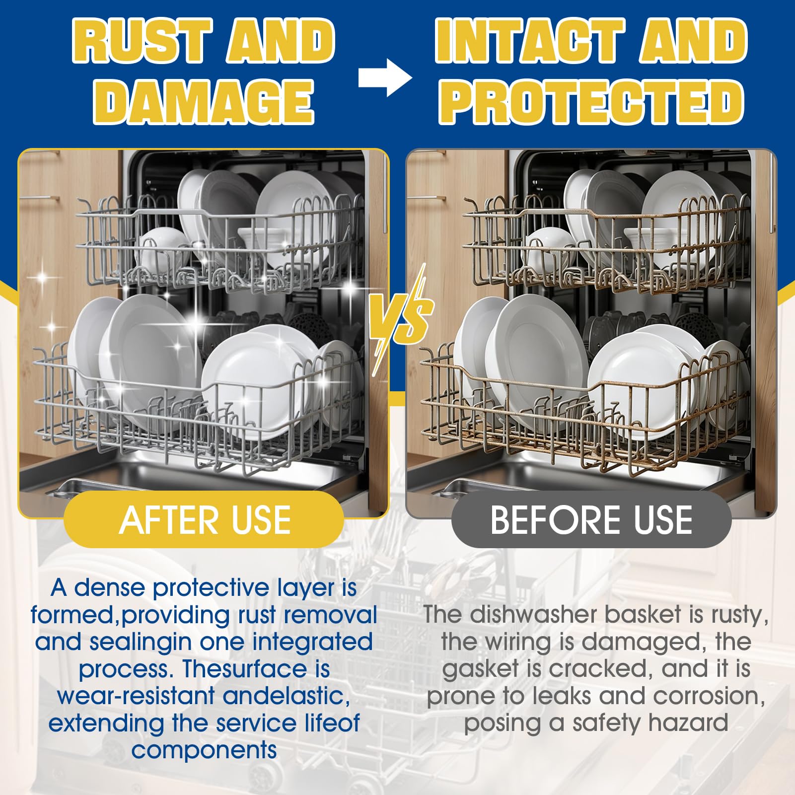 2 oz Dishwasher Rack Repair Coating, Grey Dishwasher Rack Repair Kit with Ten Rubber Sleeves, Insulation and Waterproof, High and Low Temperature Resistant - 5