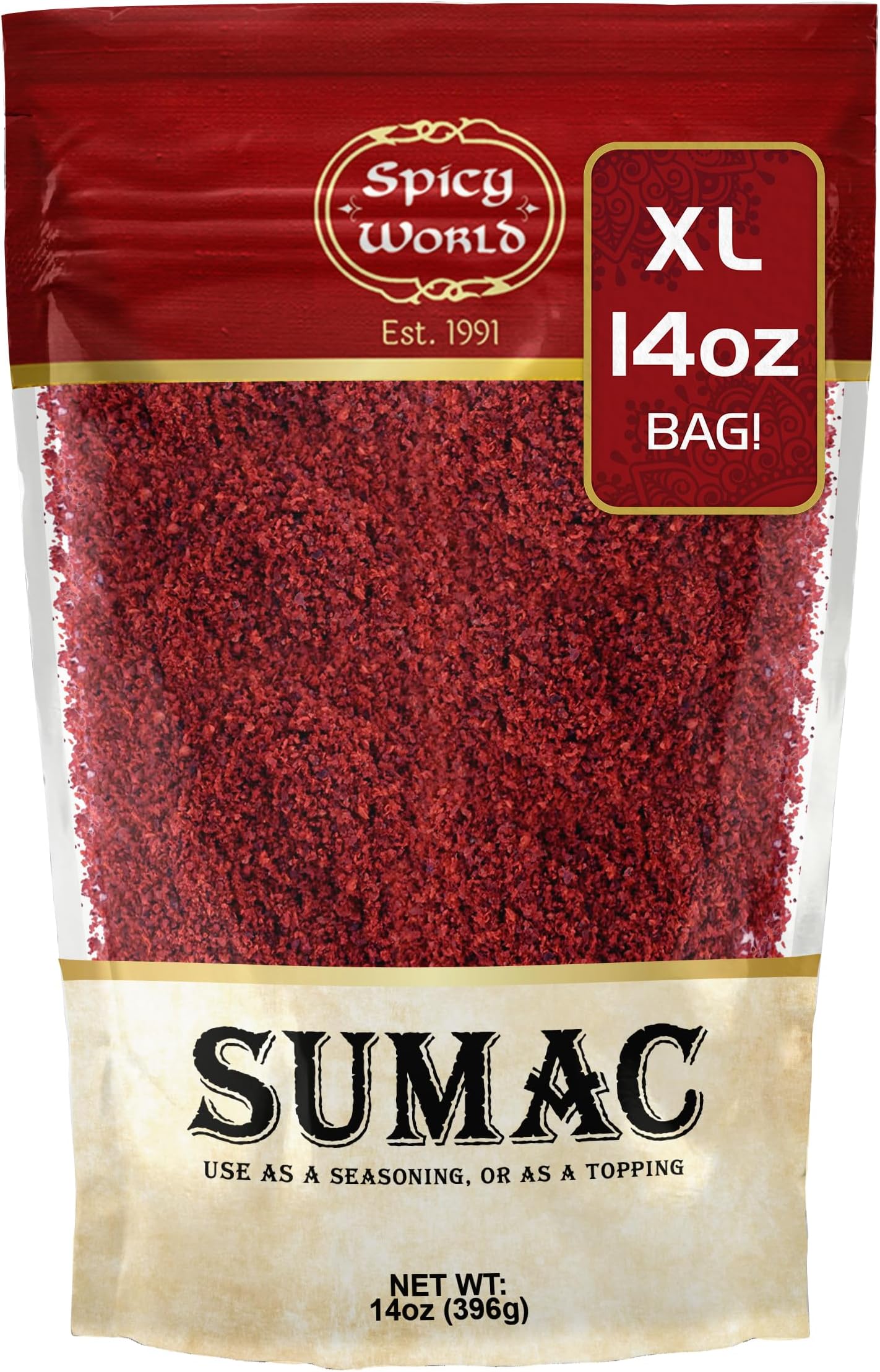 Spicy World Ground Sumac Spice 14 Oz Bulk Bag