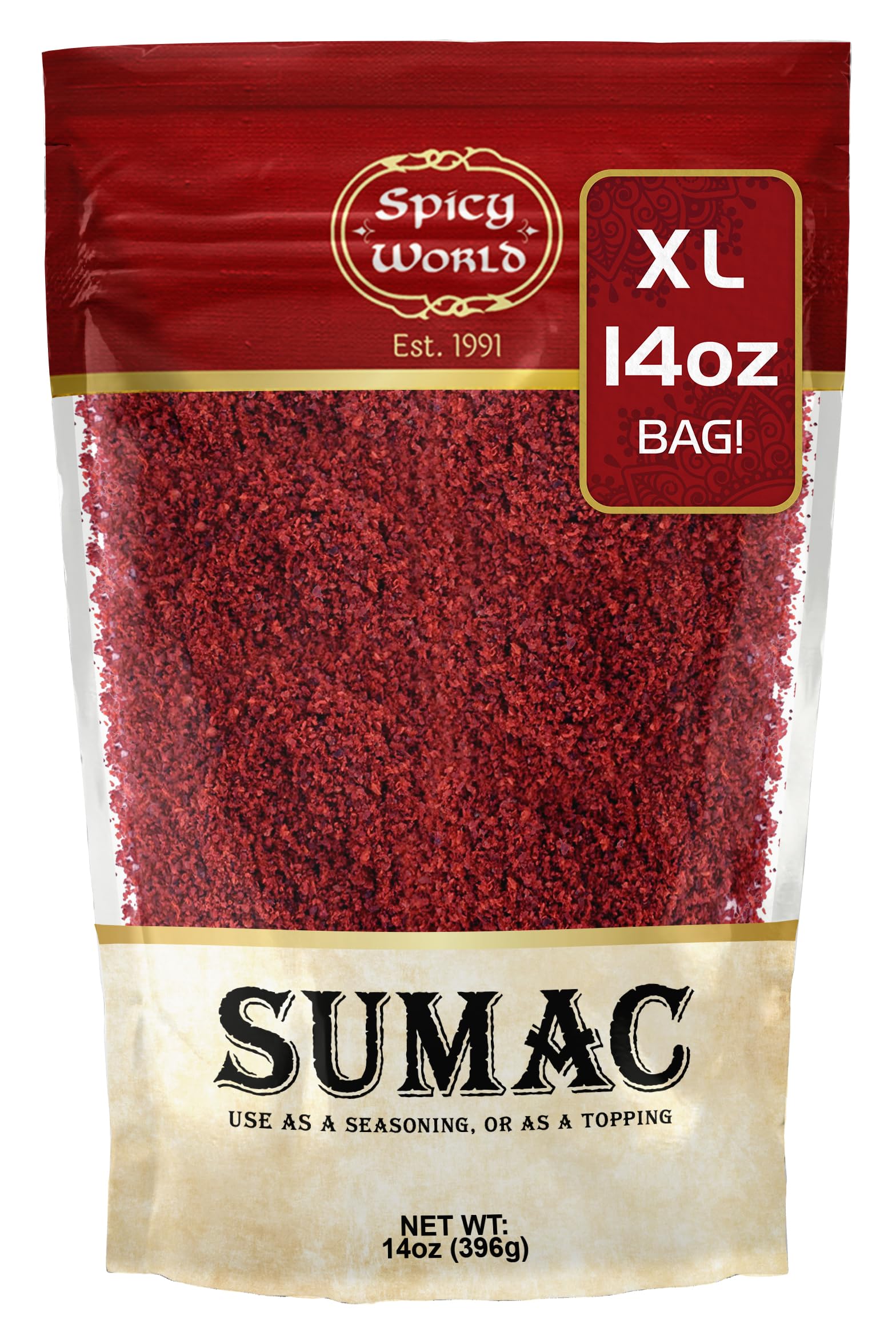 Spicy World Ground Sumac Spice 14 Oz Bulk Bag