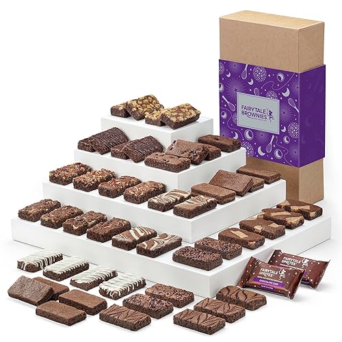Miniatura 8 de Brownies duende de tamaño bocadillo, comida gourmet en cesta de regalo y caja de chocolate, de Fairytale Brownies