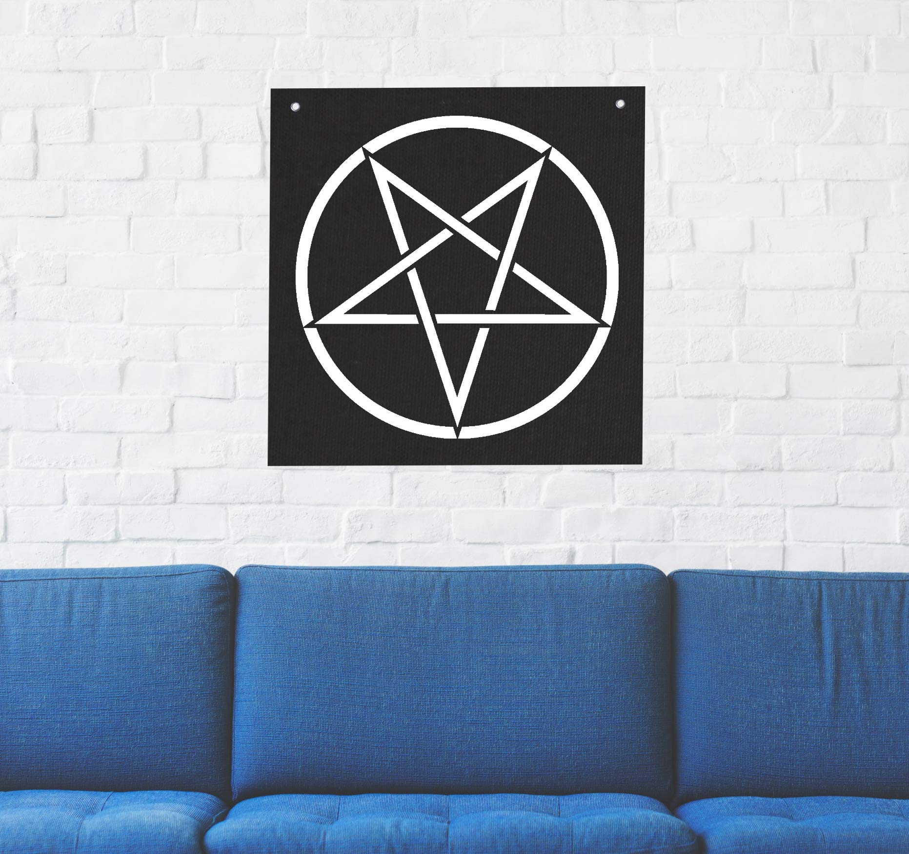 Amazon.com: Inverted Pentacle Wall Tapestry - Goat Skull Sigil of