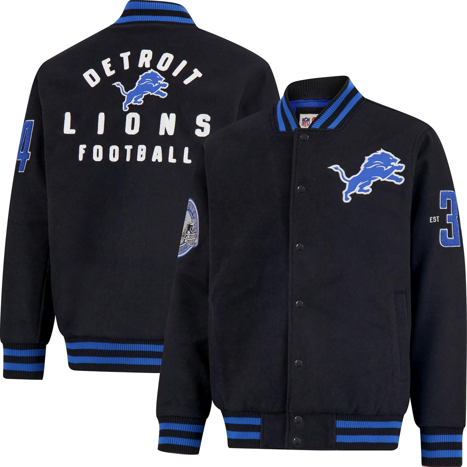 Ultra Game mens Nfl Official Classic Varsity Coaches Jacket Coat