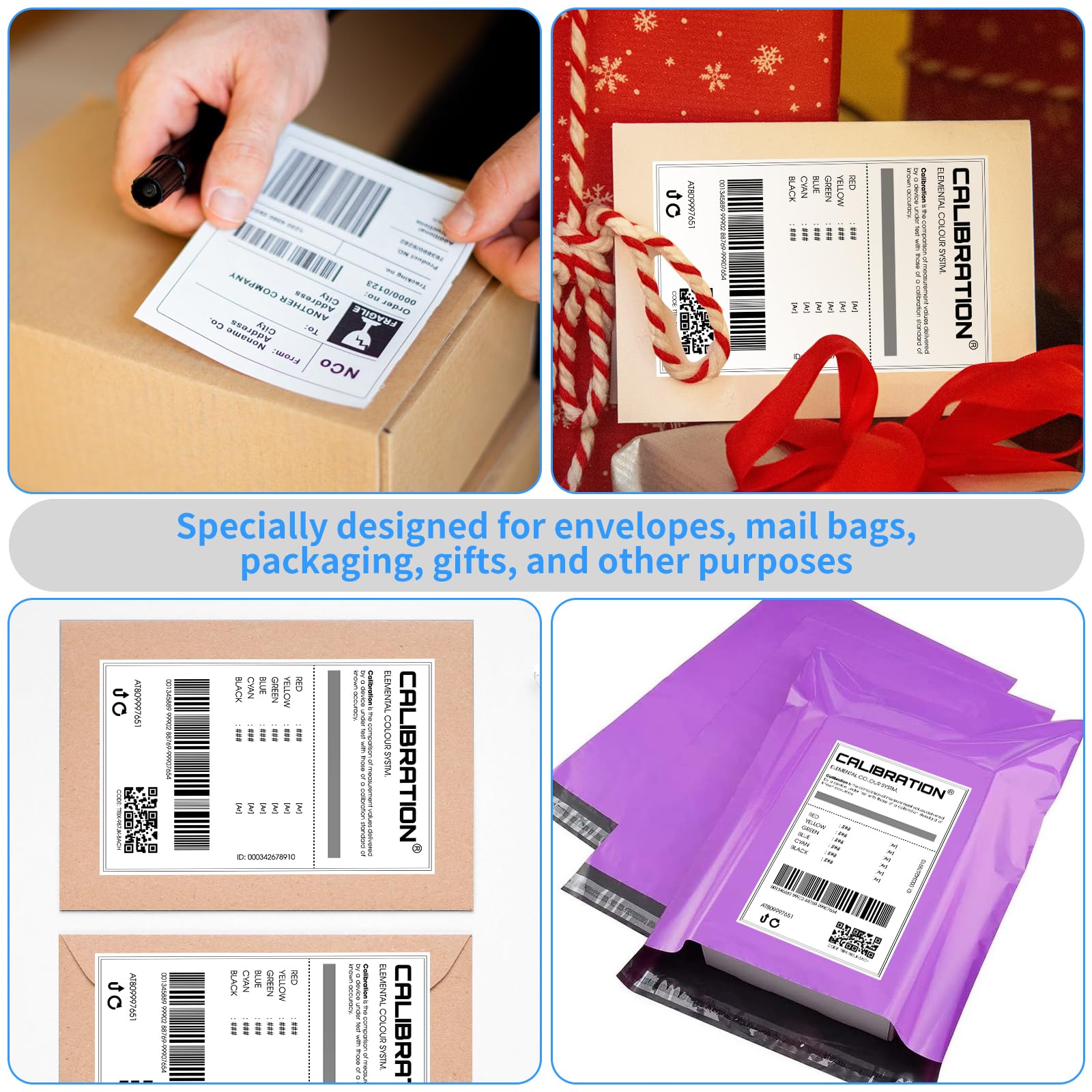 Rotolo di etichette termiche, etichette di spedizione 4 x 6, etichetta postale NefLaca per stampante, carta per stampante 10,2 x 15,2 cm, etichetta adesiva permanente, compatibile con stampante