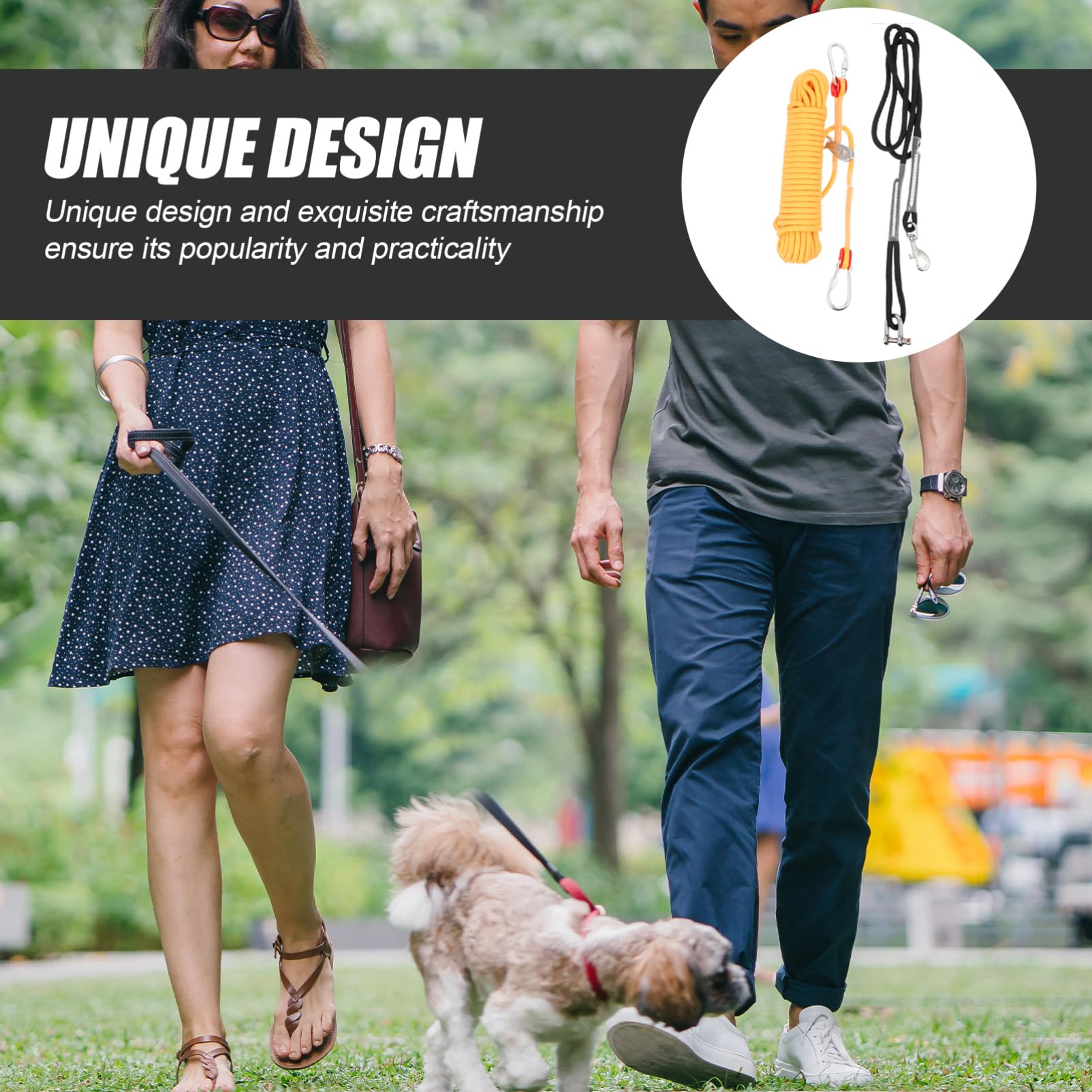 Luxshiny Cable para Perros De Camping Equipo para Acampar Perros Cable De Sujeción para Mascotas Al Aire para Correr Parques