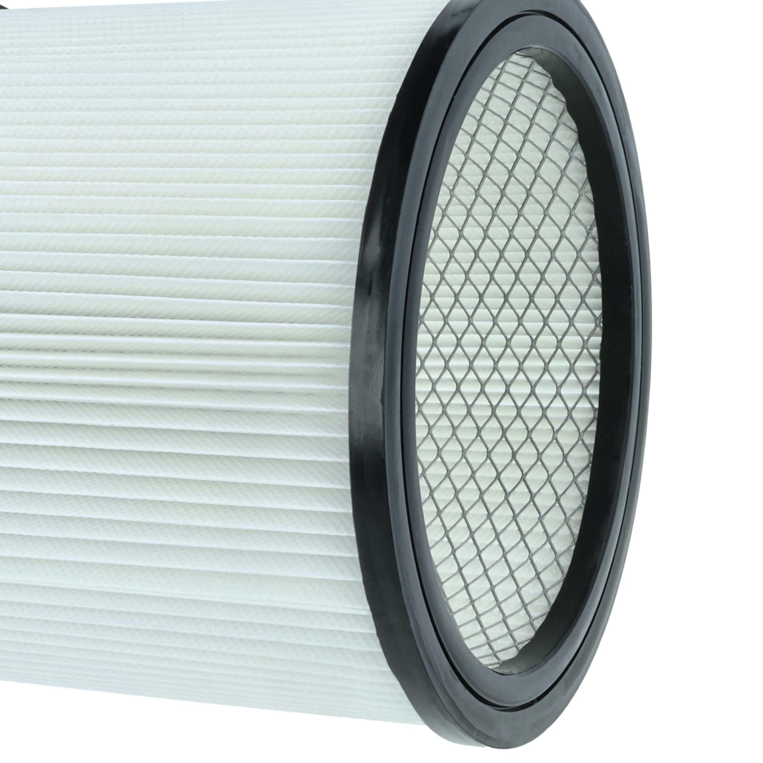 vhbw 4 x filtr harmonijkowy kompatybilny z Einhell TE-VC 2350 SACL, 2350 SACL EX CH, 2350 SACL EX UKCA odkurzacz na mokro i sucho – filtr nabojowy, czarno-biały