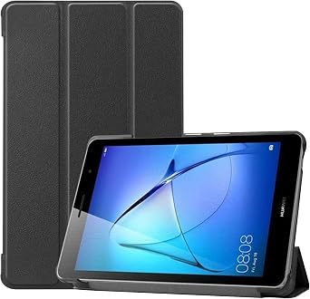 Huawei MatePad T8 Case, COKOVI, Huawei MatePad T8 Case, 8 Inch Tablet Case, Stand Function, Trifold, Side Opening, Full Protection, Lightweight, Ultra Thin Black