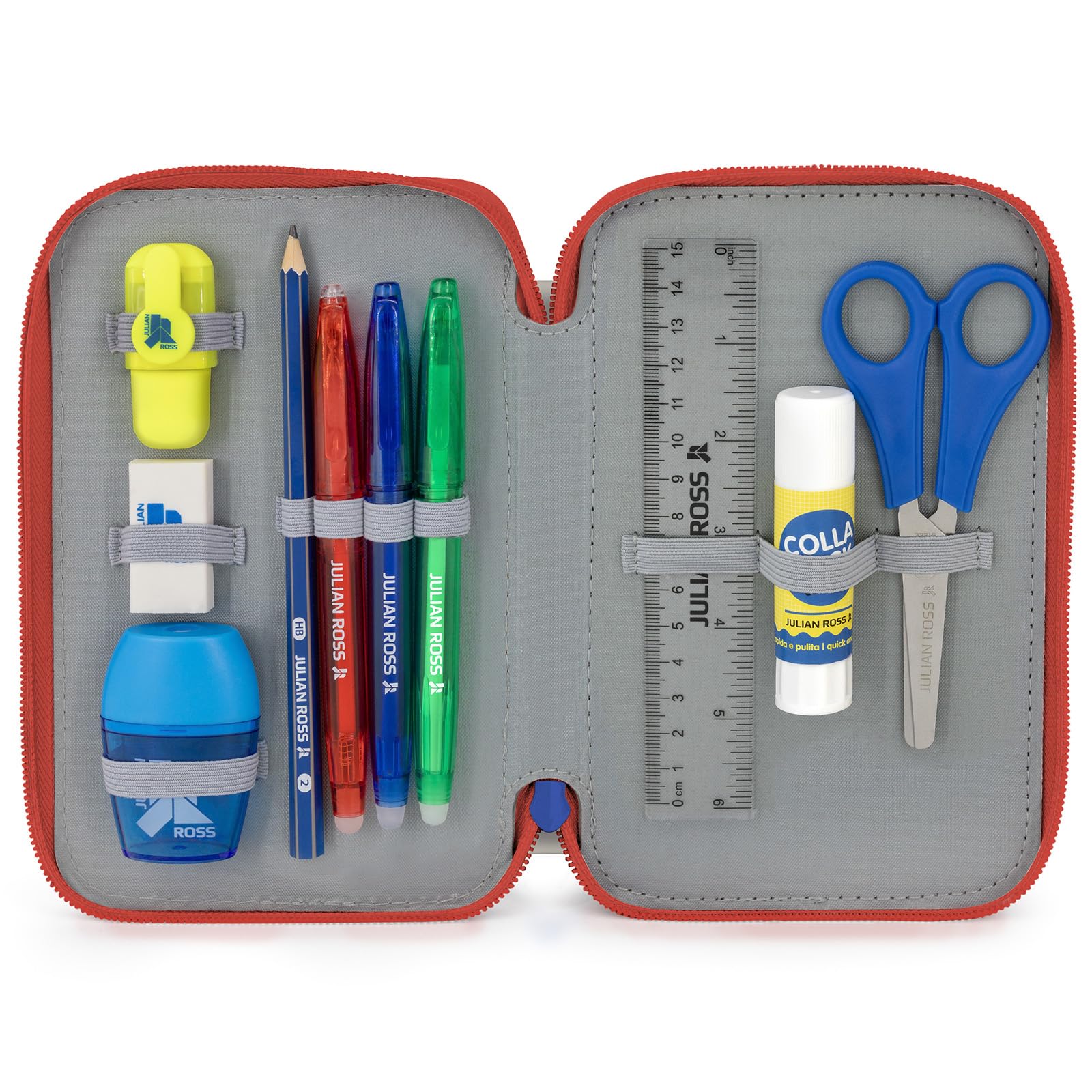 Clondo Pacchetto Scuola 3pz Per Spiderman Fan | Zaino Ergnomico Grande, Astuccio 3 Scomparti riempito 46pz, Tombolino