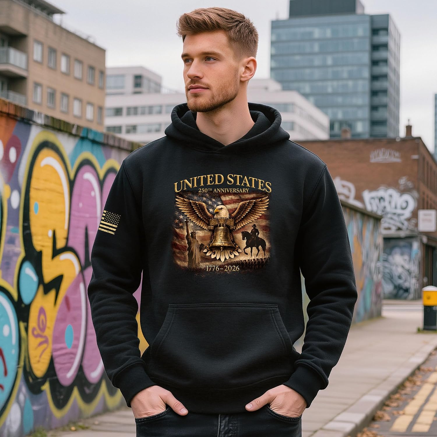 250 Anniversary Usa Hoodie, Patriotic Hoodies For Men, 250th Birthday Of America Hoodie