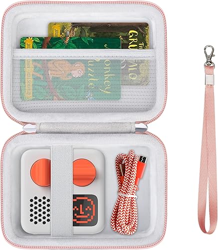 Funda rígida de viaje para Yoto Mini - Reproductor de altavoces de viaje Bluetooth portátil sin pantalla, mini funda protectora con bolsillo de