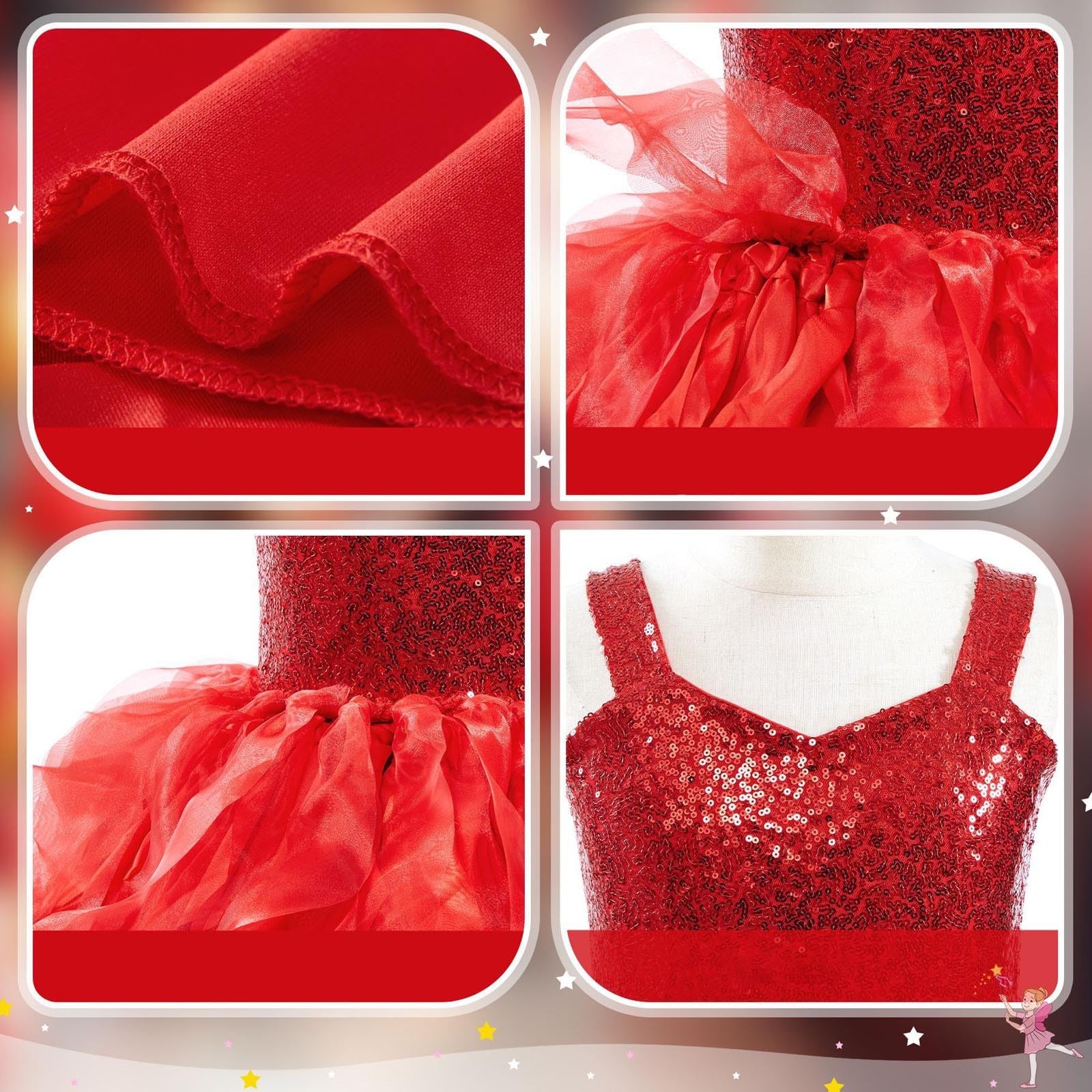 Generisch Vestido de fiesta para niña, color liso, con falda plisada, para fiestas, ocasiones especiales, 2-12 años